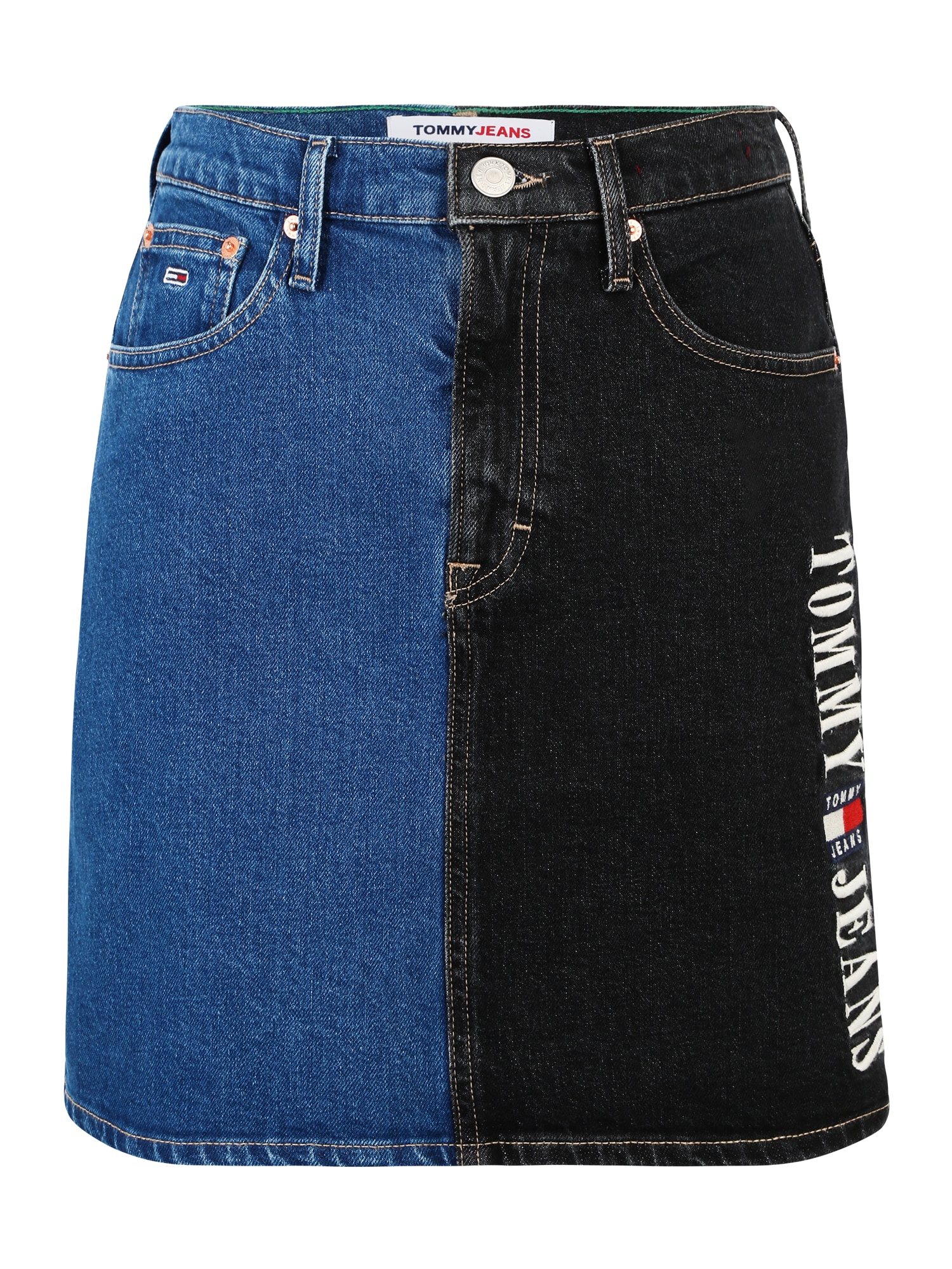 Tommy Jeans Krilo  moder denim / ognjeno rdeča / črn denim / bela