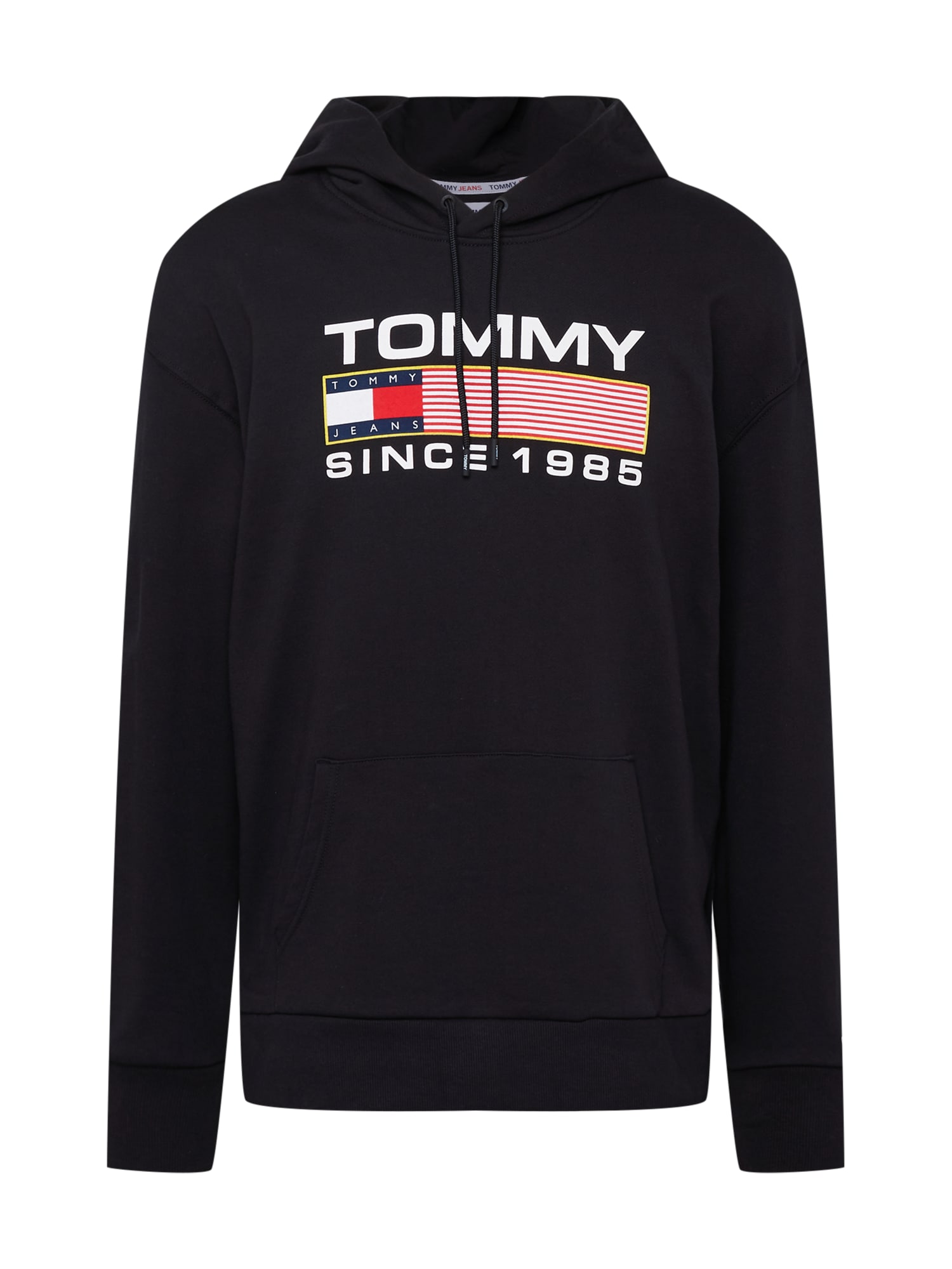 Tommy Jeans Majica  ognjeno rdeča / črna / bela