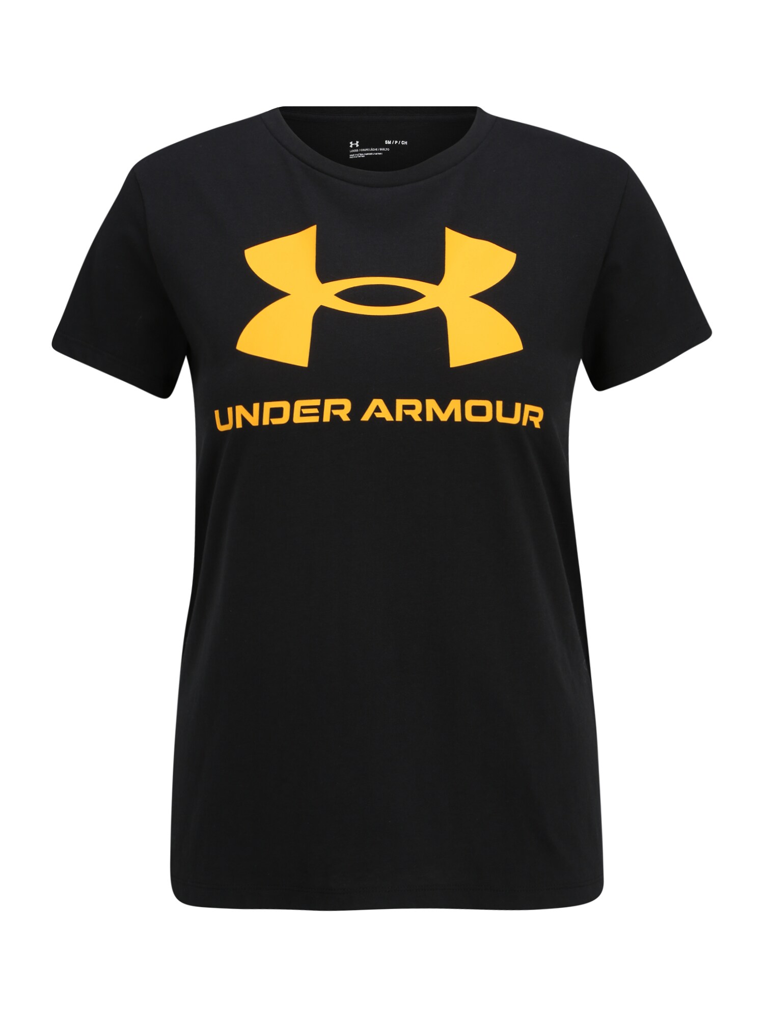 UNDER ARMOUR Funkcionalna majica  zlato-rumena / črna