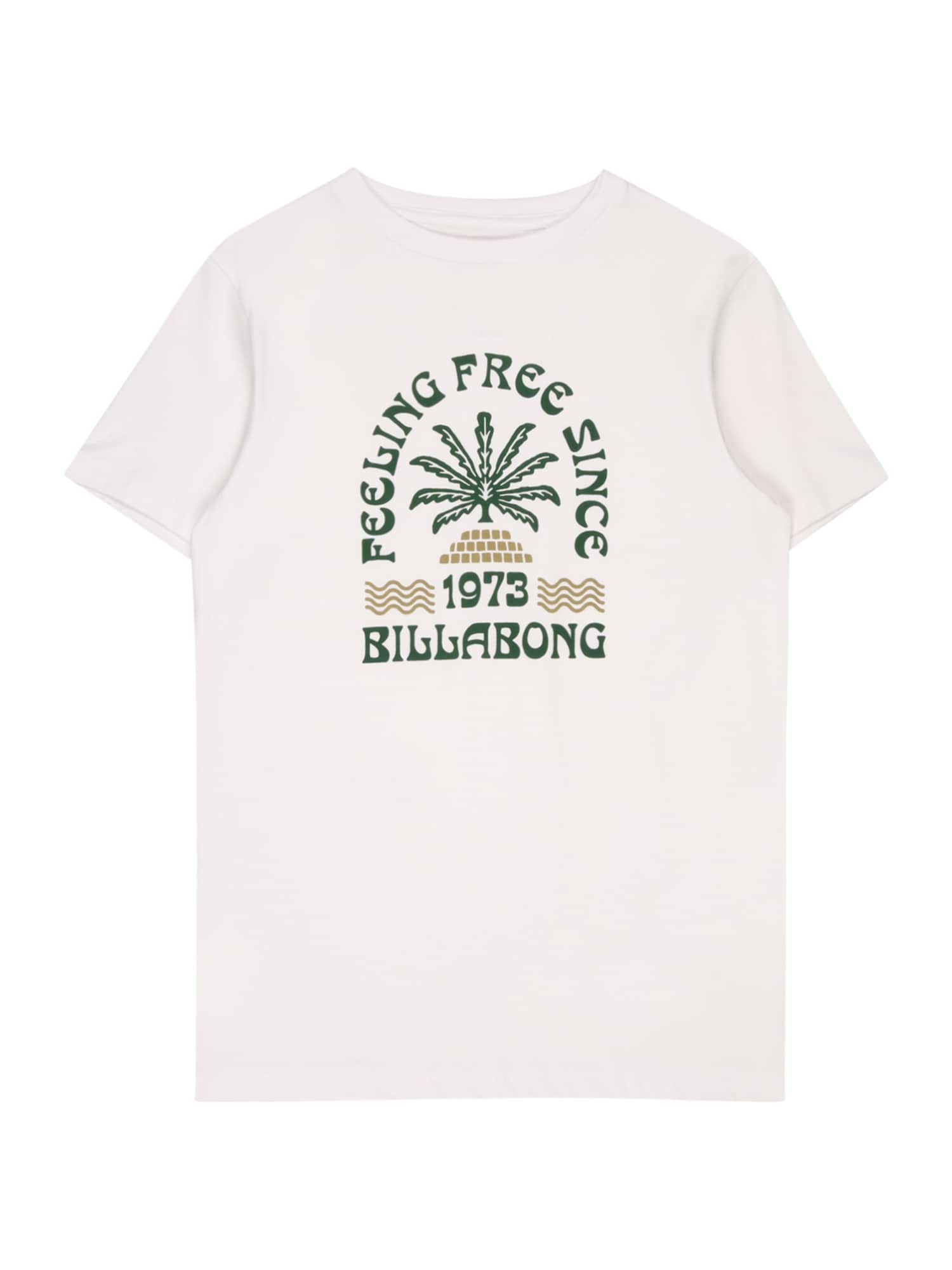 BILLABONG Majica 'FEELING FREE'  oliva / travnato zelena / bela