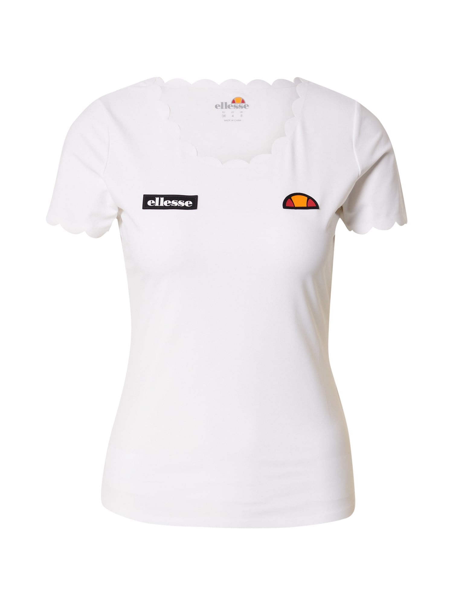 ELLESSE Funkcionalna majica 'Evielyn'  oranžna / rdeča / črna / off-bela