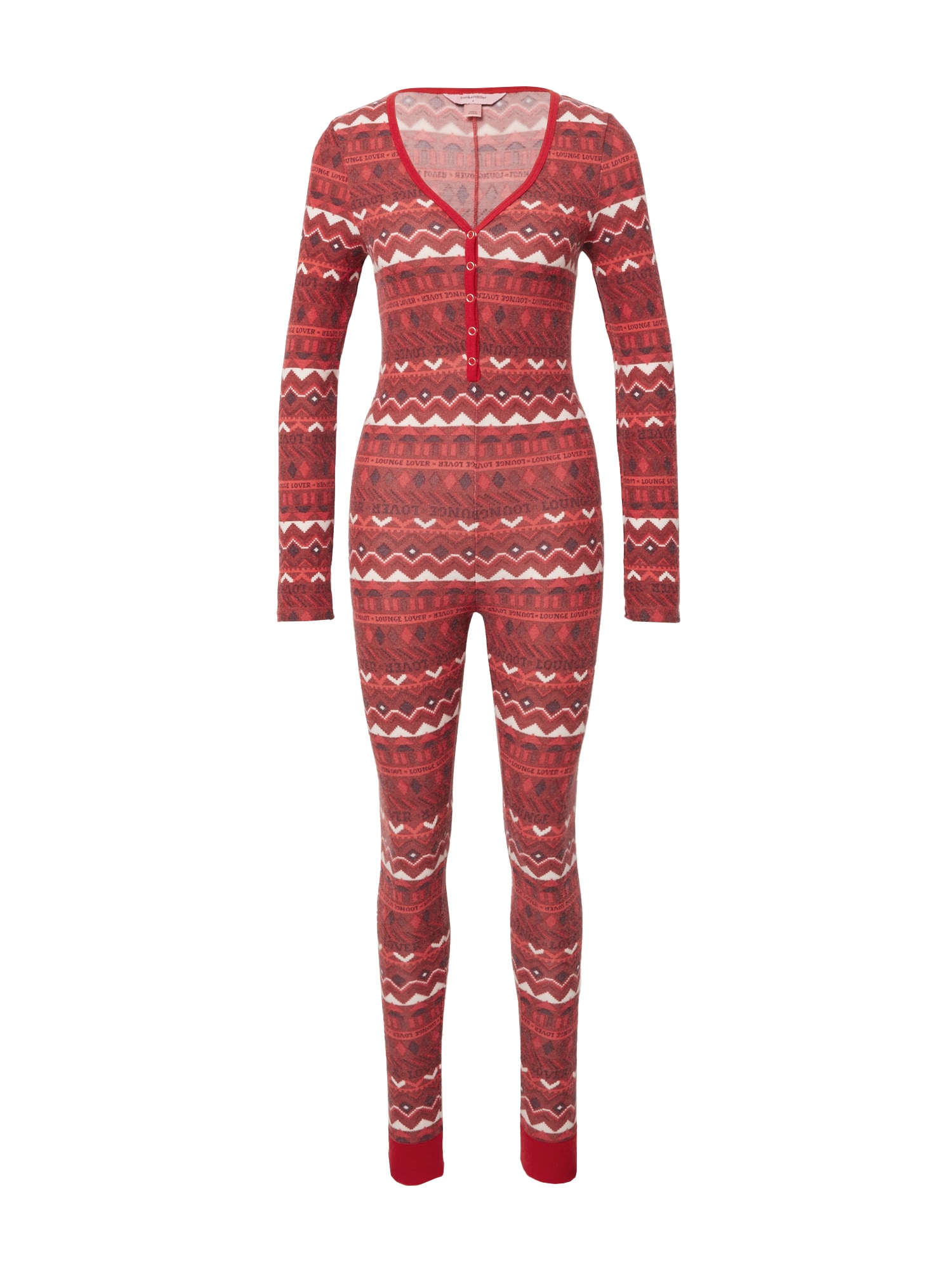 Hunkemöller Pižama 'Onesie'  rdeča / burgund / bela