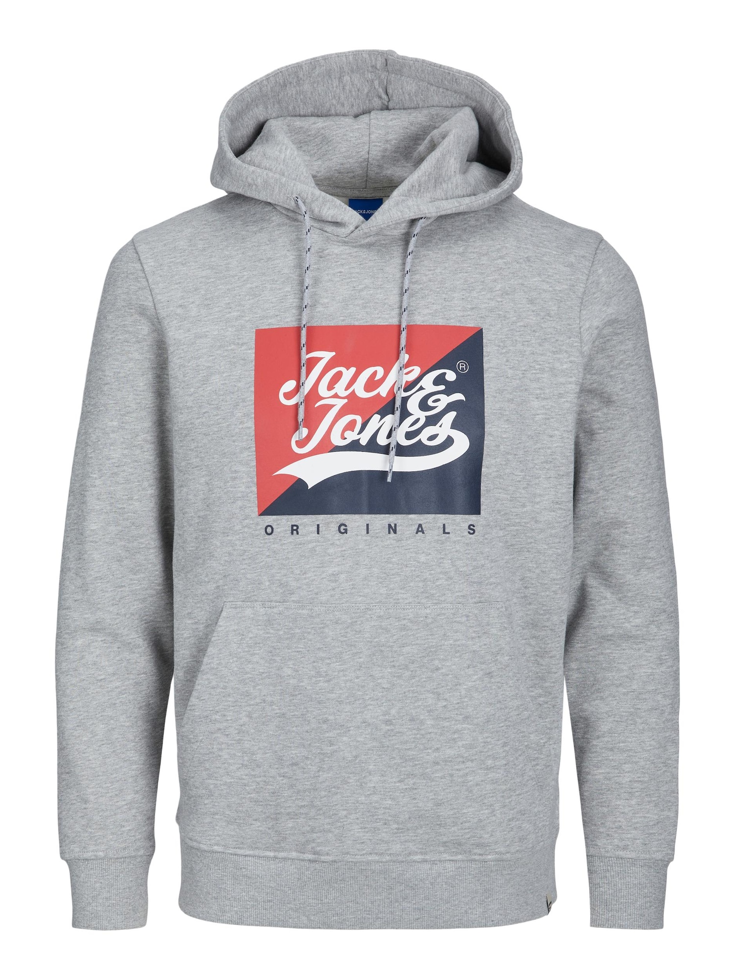 JACK & JONES Majica 'Becks'  nočno modra / pegasto siva / rdeča / bela