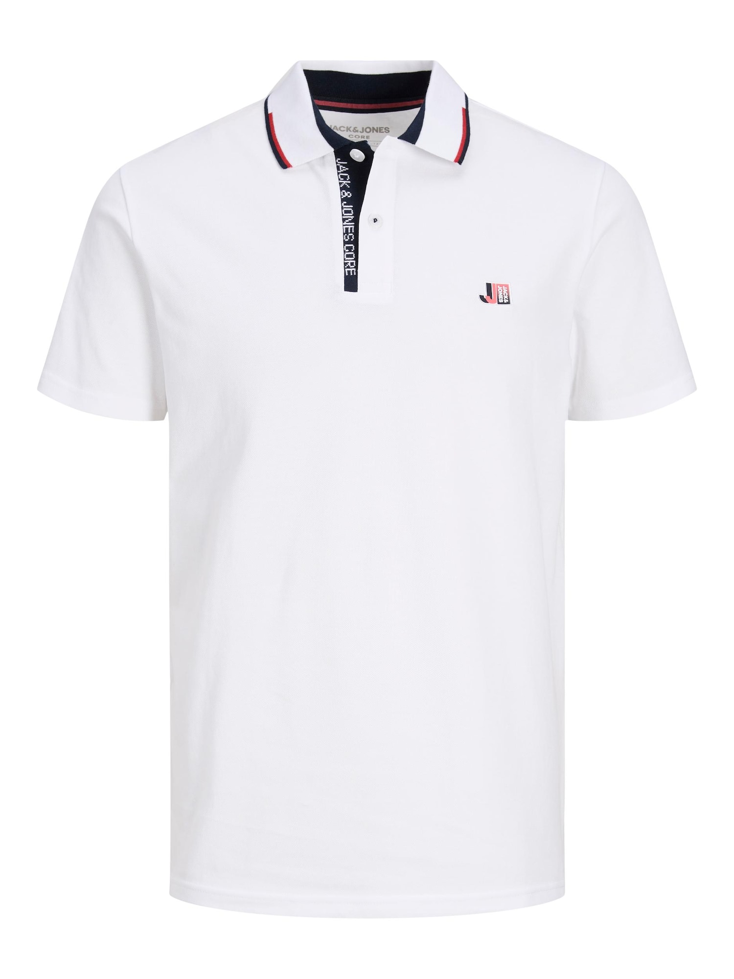 JACK & JONES Majica 'Logan'  roza / rdeča / črna / bela