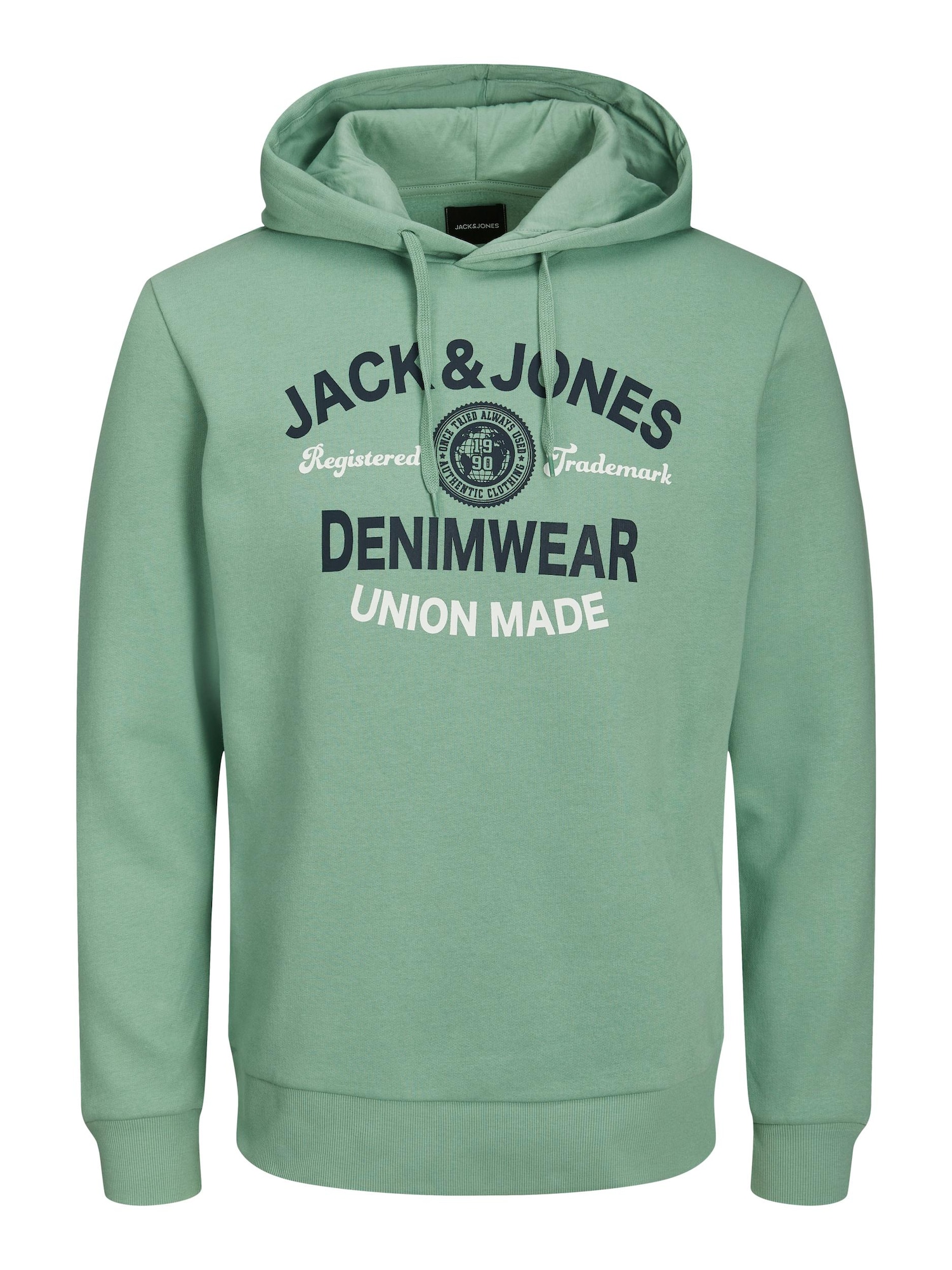 JACK & JONES Majica  nočno modra / svetlo zelena / bela