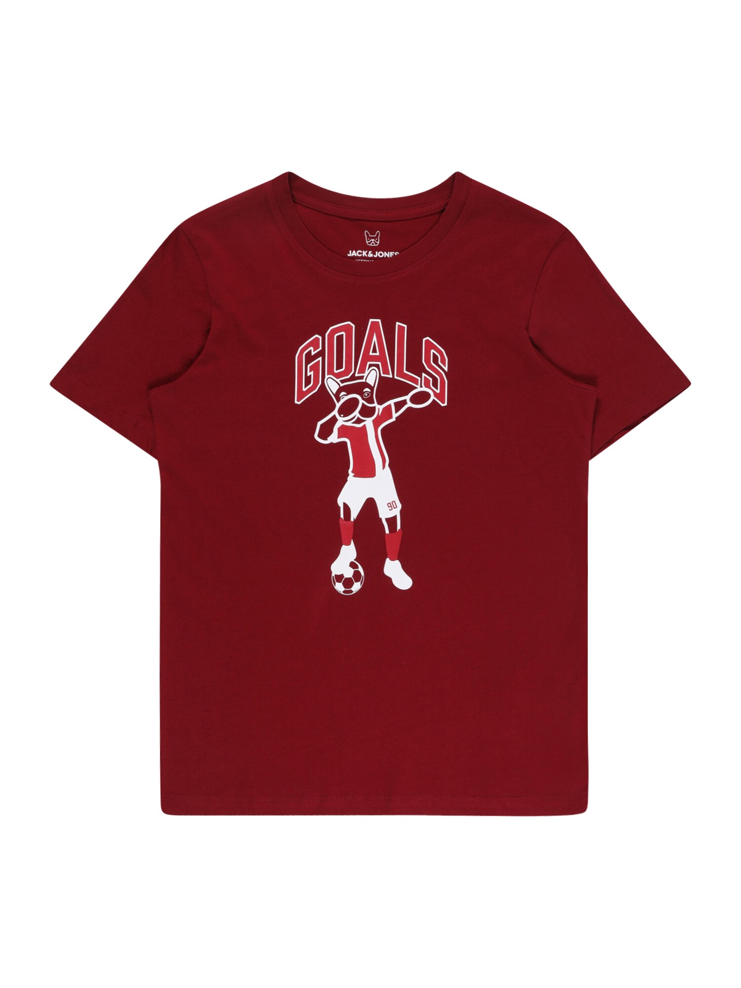 Jack & Jones Junior Majica 'DREAM FOOTBALL'  rdeča / bela