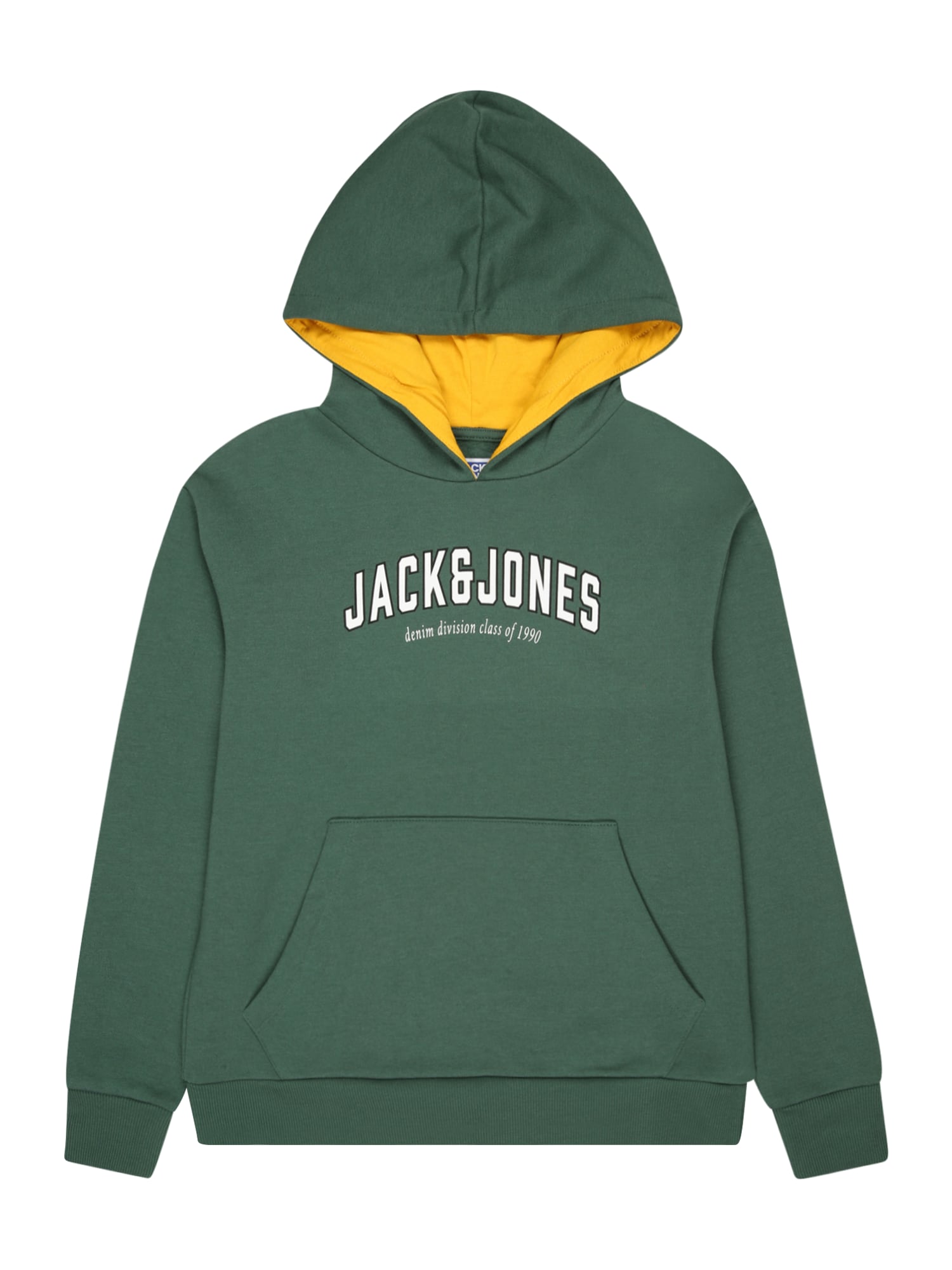 Jack & Jones Junior Majica 'Division'  rumena / temno zelena / črna / bela