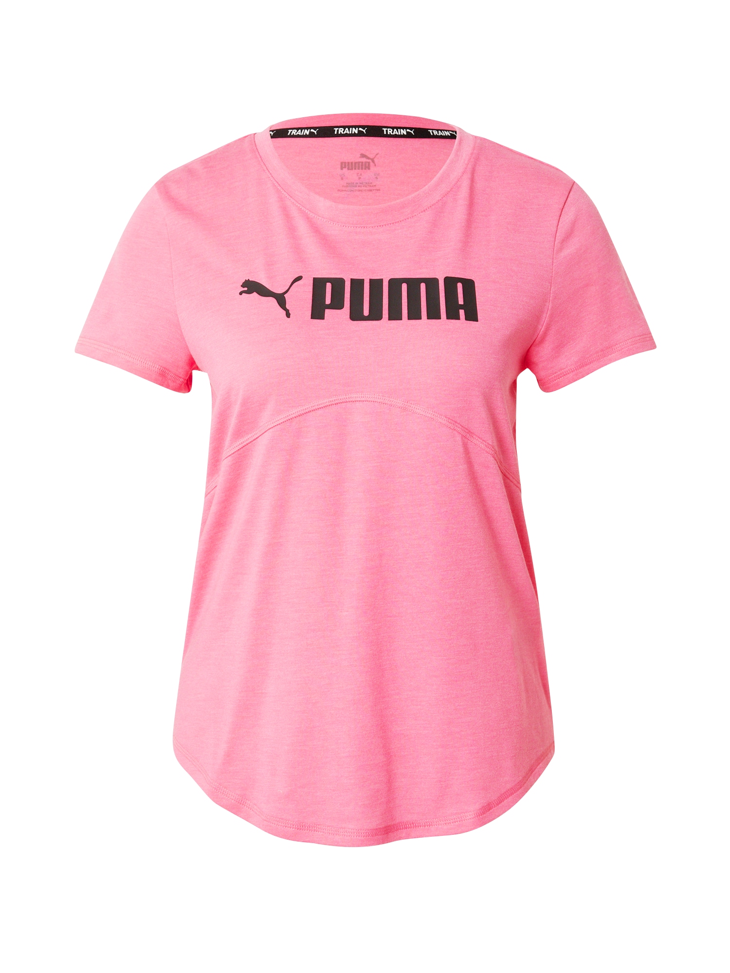 PUMA Funkcionalna majica 'Fit Heather Tee'  svetlo roza / črna