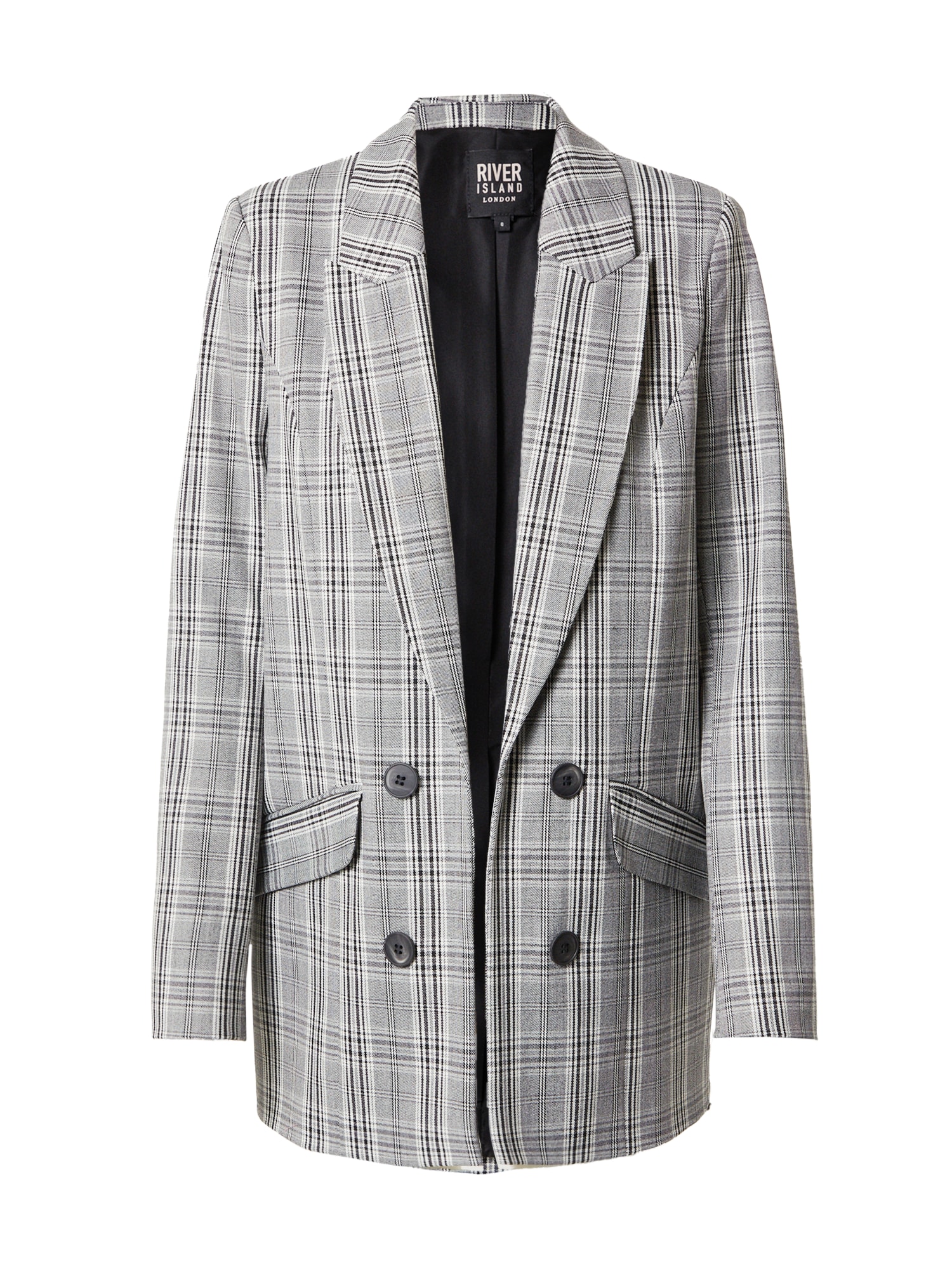 River Island Blazer  siva / črna / bela