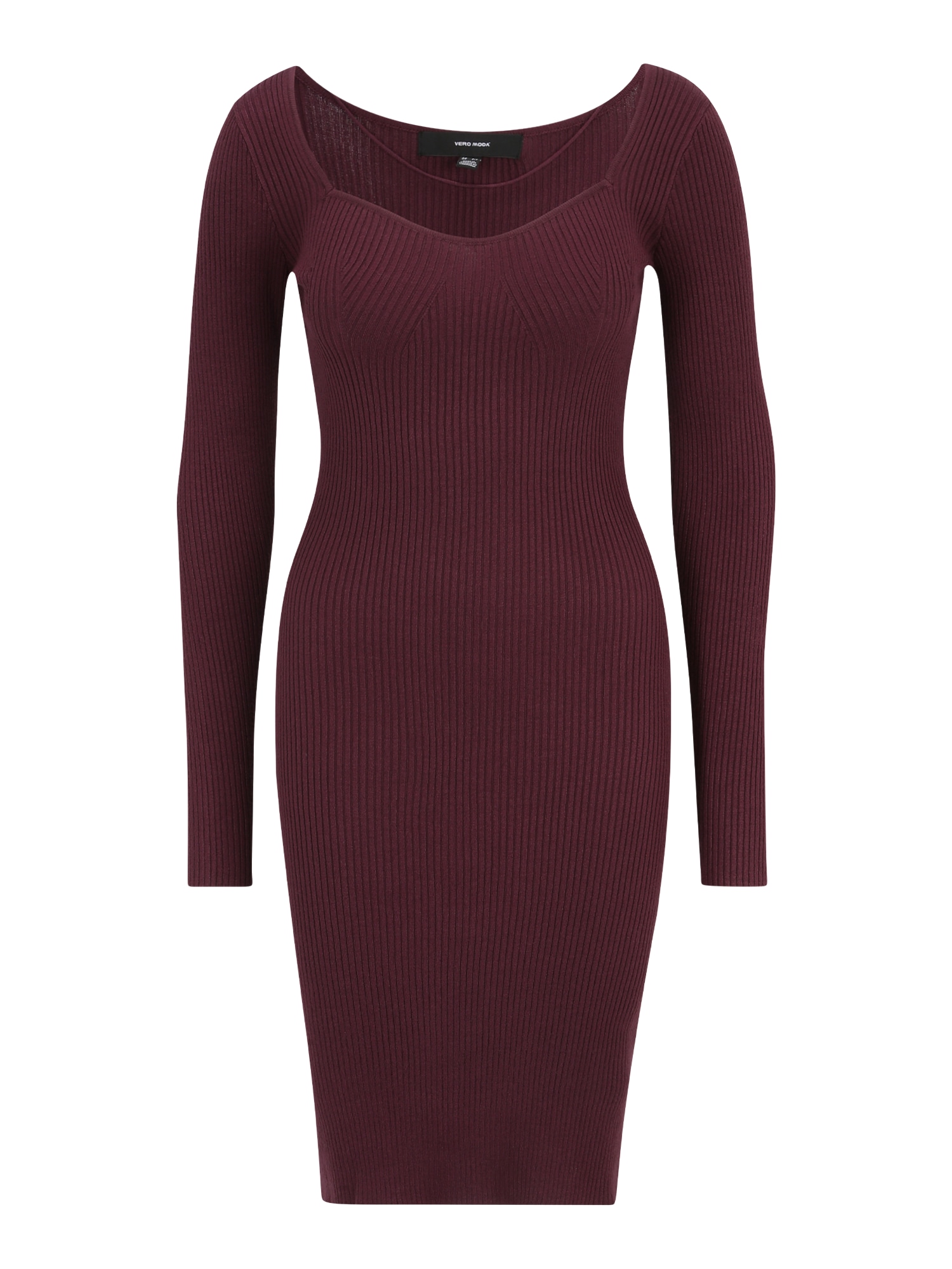 Vero Moda Tall Pletena obleka 'WILLOW'  bordo