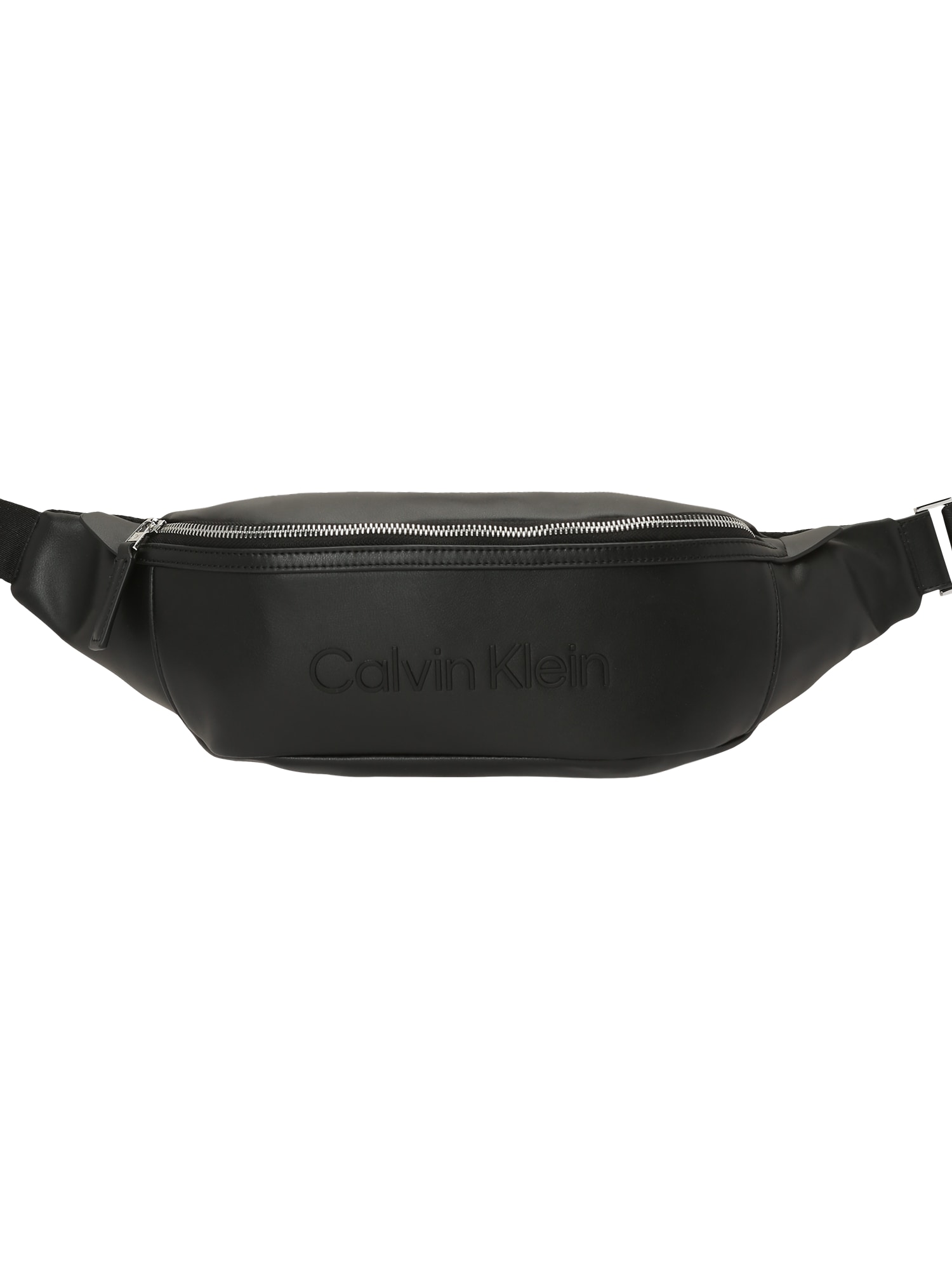 Calvin Klein Torbica za okrog pasu  črna / srebrna