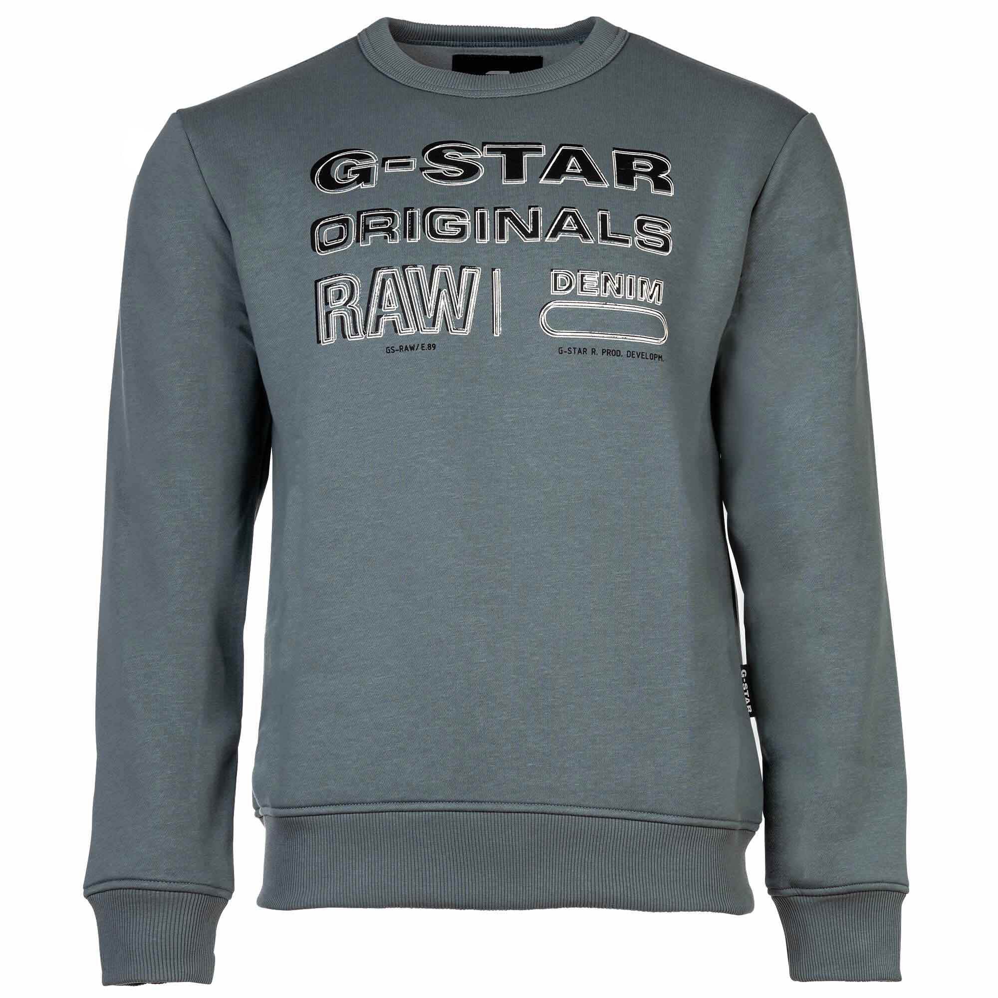 G-Star RAW Majica  siva / črna / bela