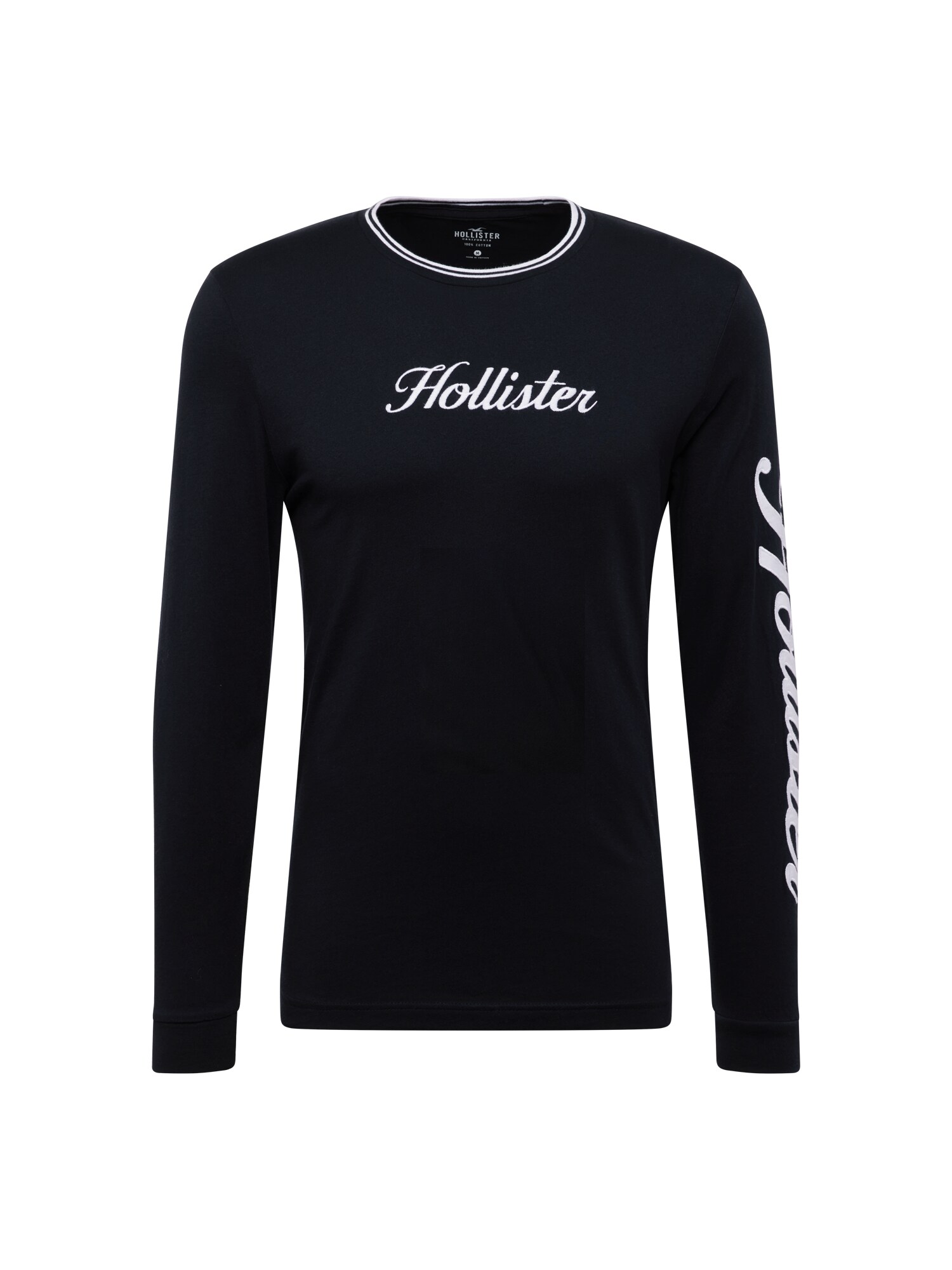 HOLLISTER Majica  črna / bela