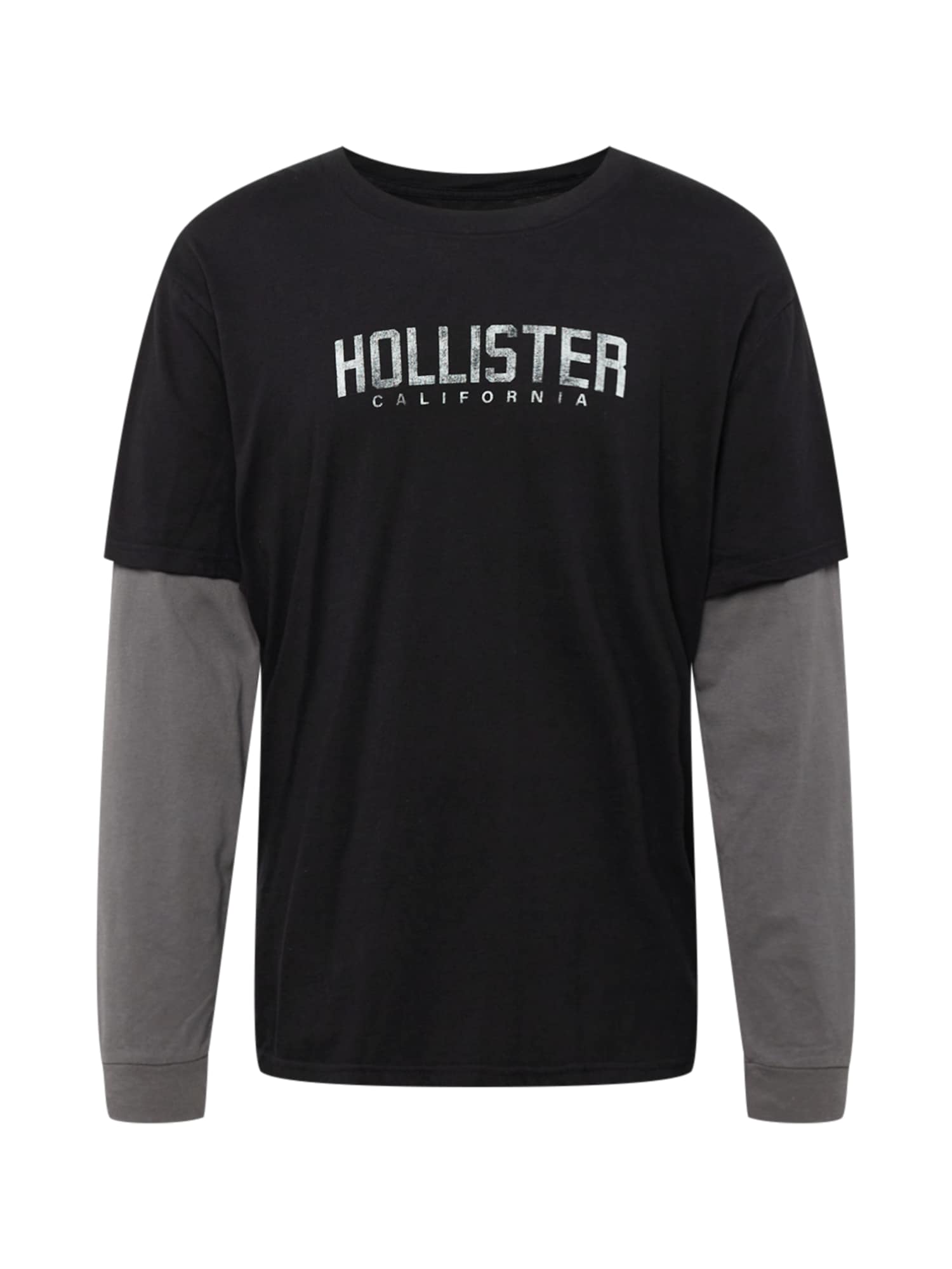 HOLLISTER Majica  grafit / črna / pegasto bela