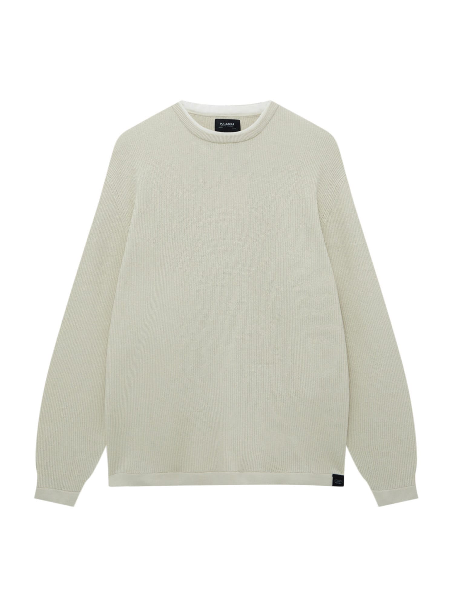 Pull&Bear Pulover  bela / naravno bela