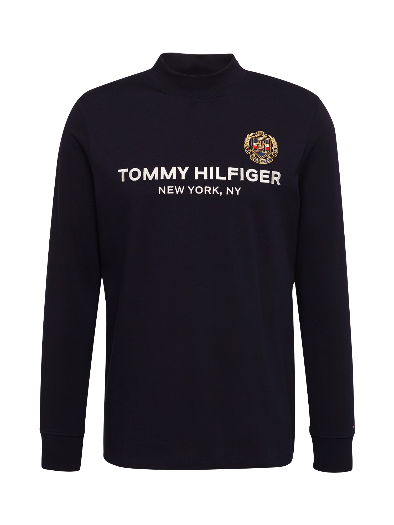 TOMMY HILFIGER Majica  nočno modra / zlata / rdeča / bela