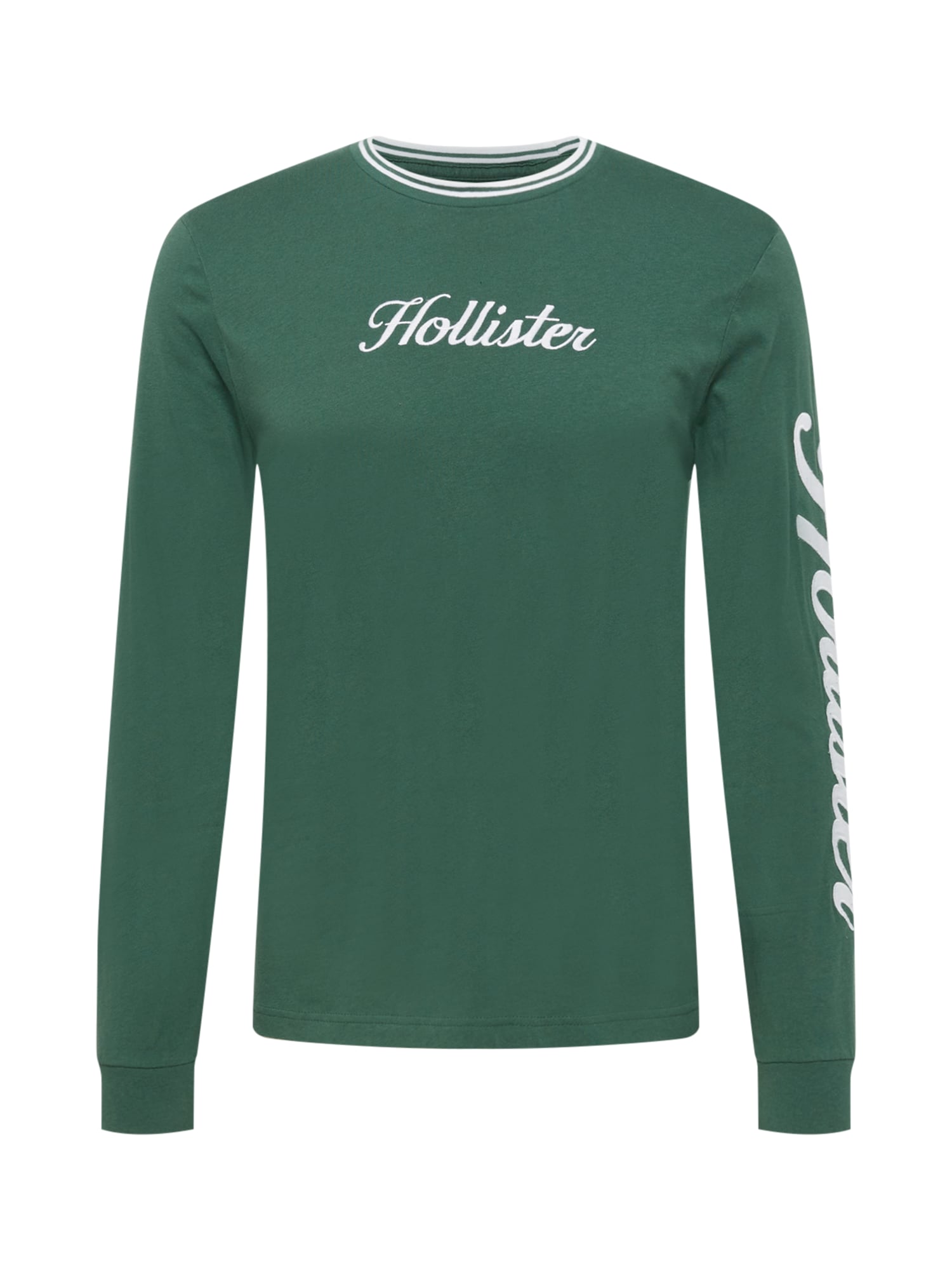 HOLLISTER Majica  smaragd / bela