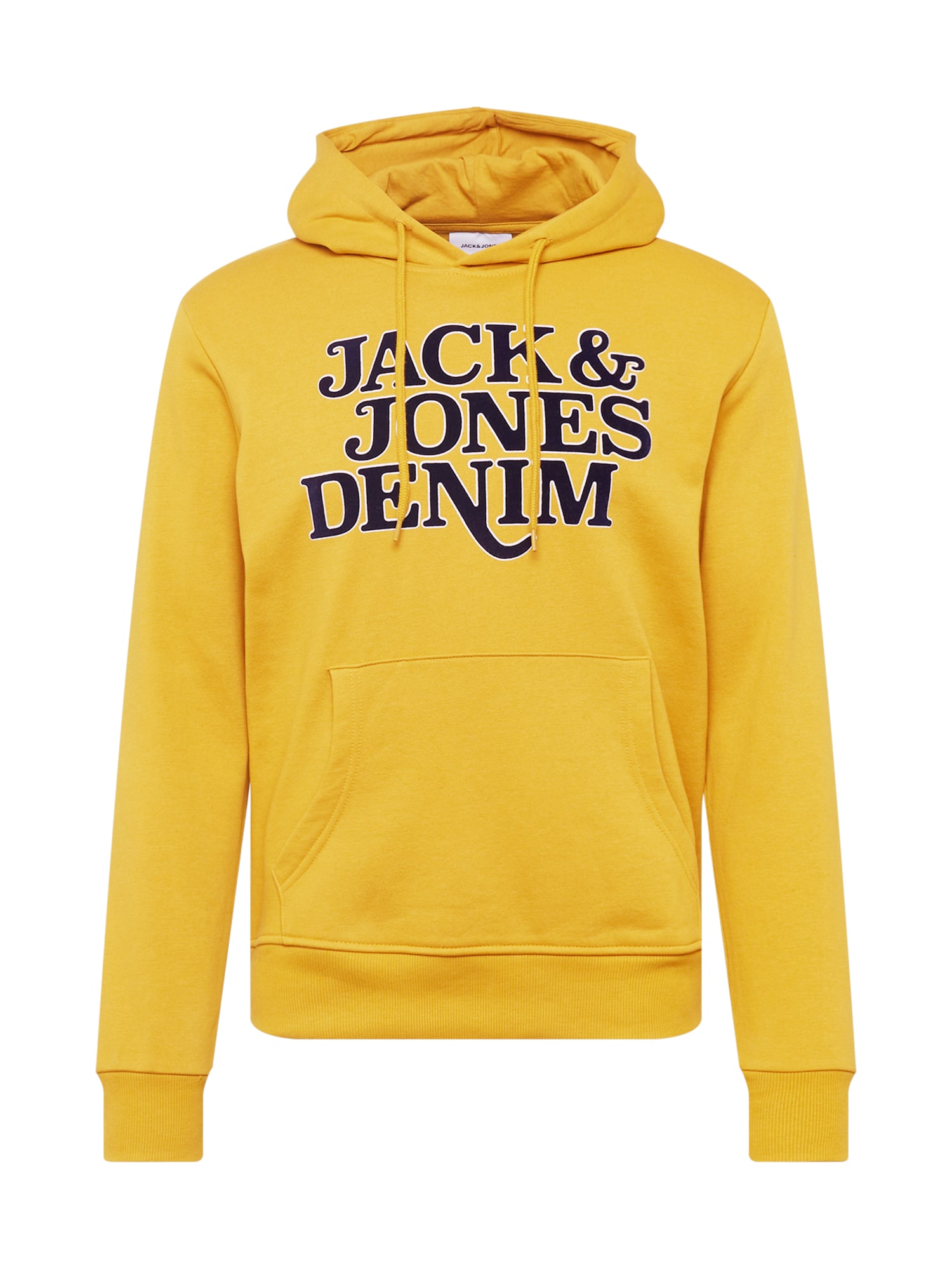 JACK & JONES Majica 'Rack'  zlato-rumena / črna / bela