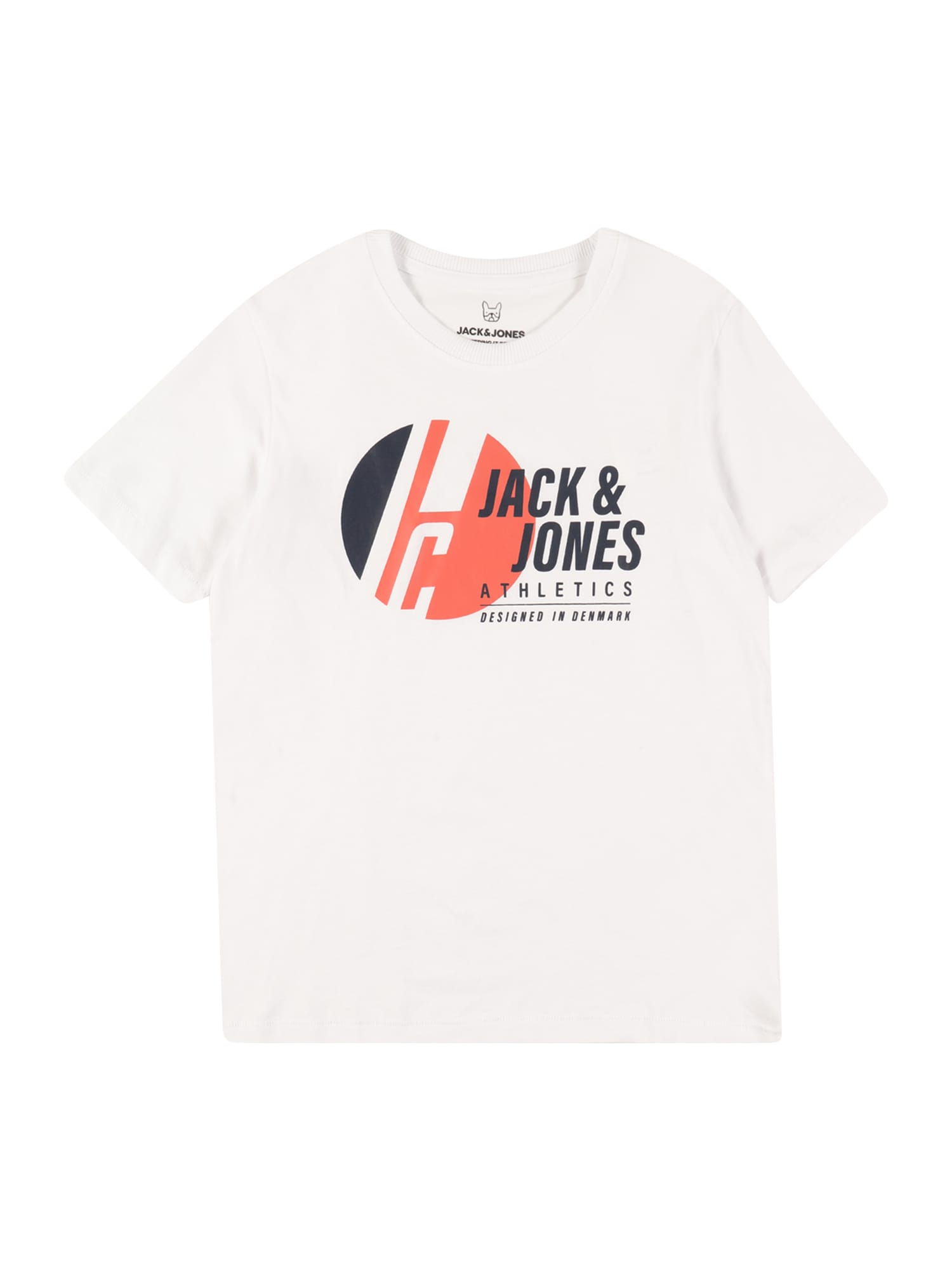 Jack & Jones Junior Majica 'SPRING'  oranžna / črna / bela