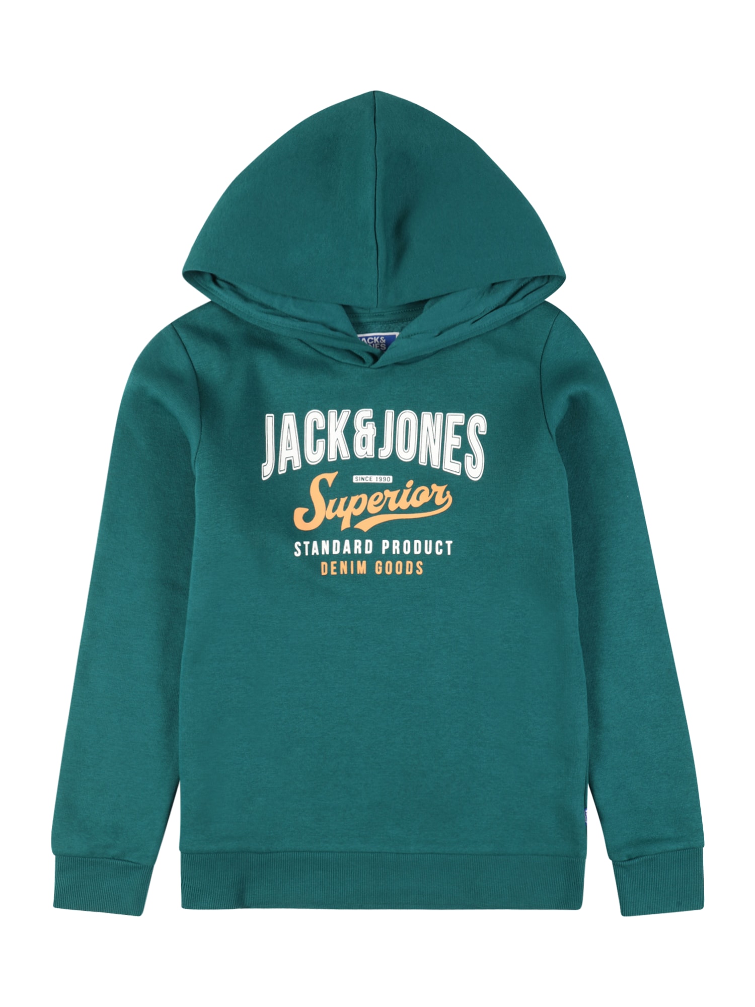 Jack & Jones Junior Majica  petrol / pastelno oranžna / bela