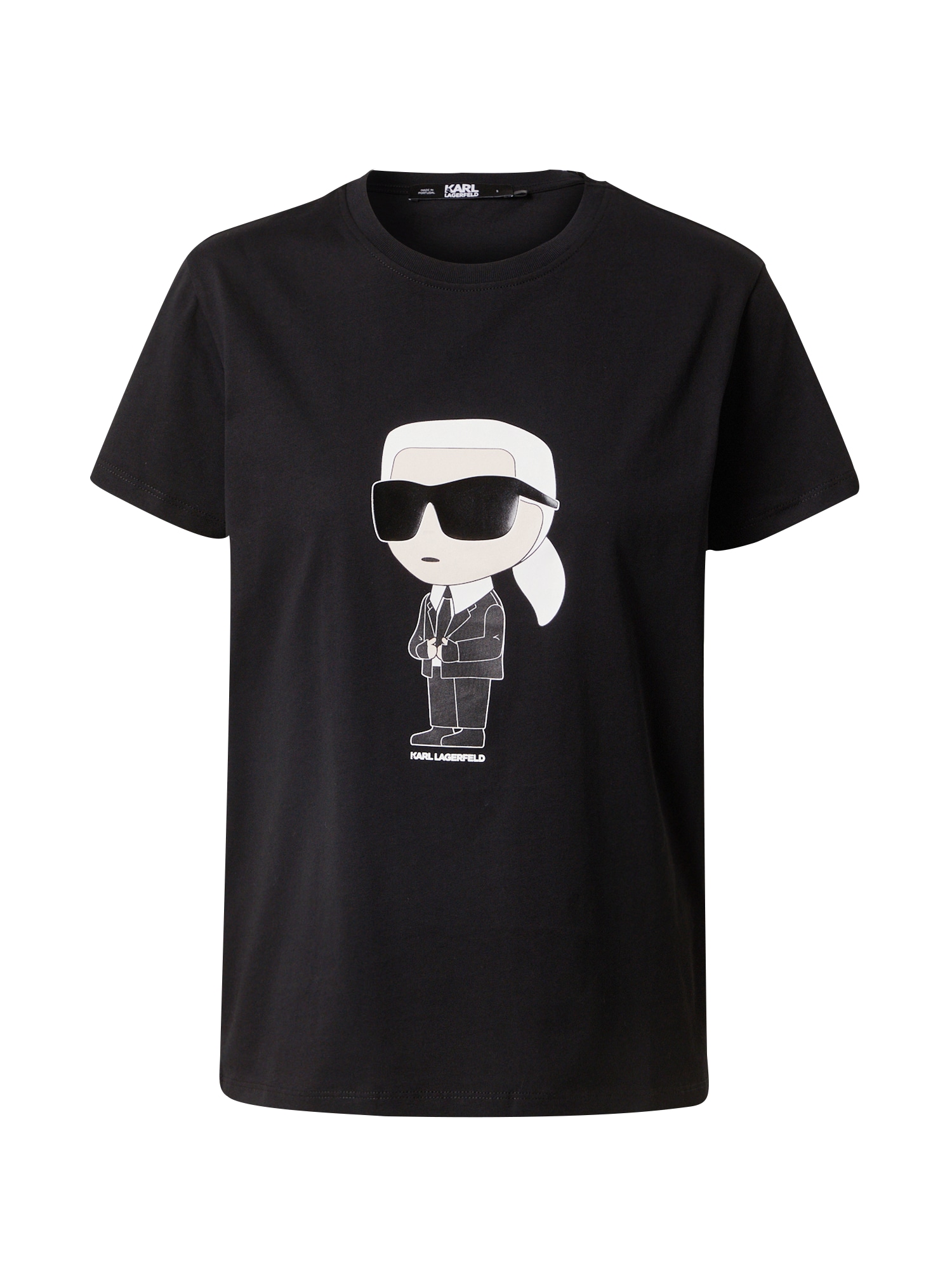 Karl Lagerfeld Majica 'Ikonik 2.0'  črna / bela