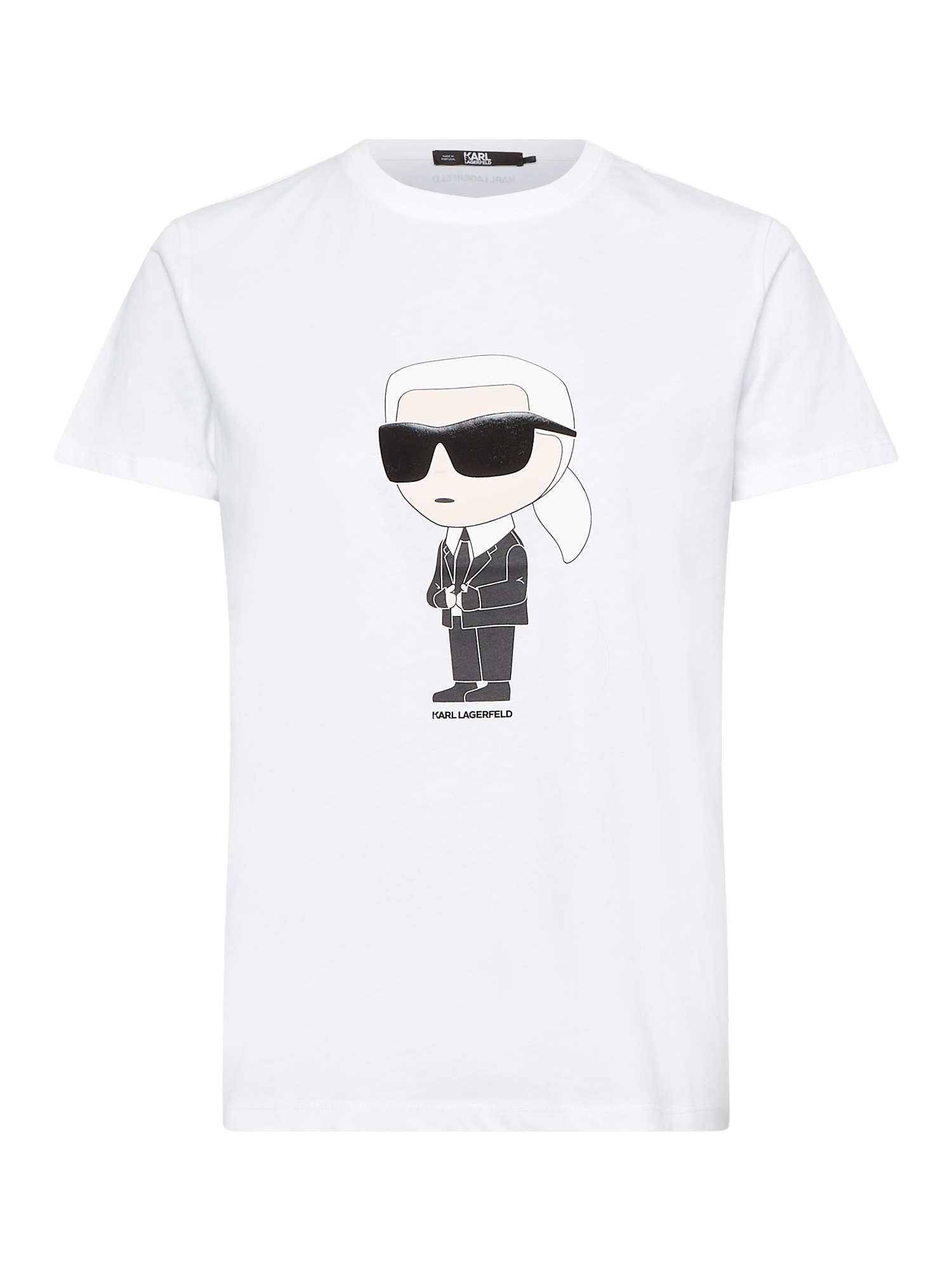 Karl Lagerfeld Majica 'Ikonik 2.0'  kremna / črna / off-bela