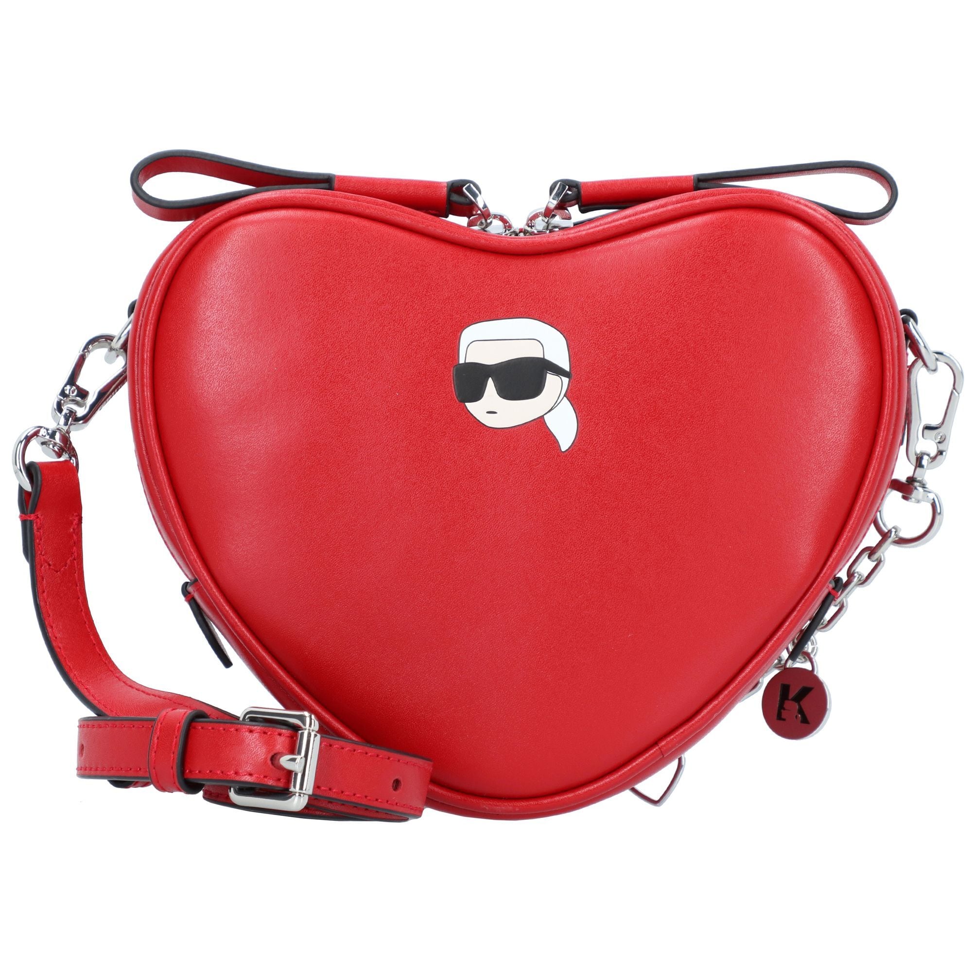 Karl Lagerfeld Torba za čez ramo 'Valentine'  rdeča / črna / bela