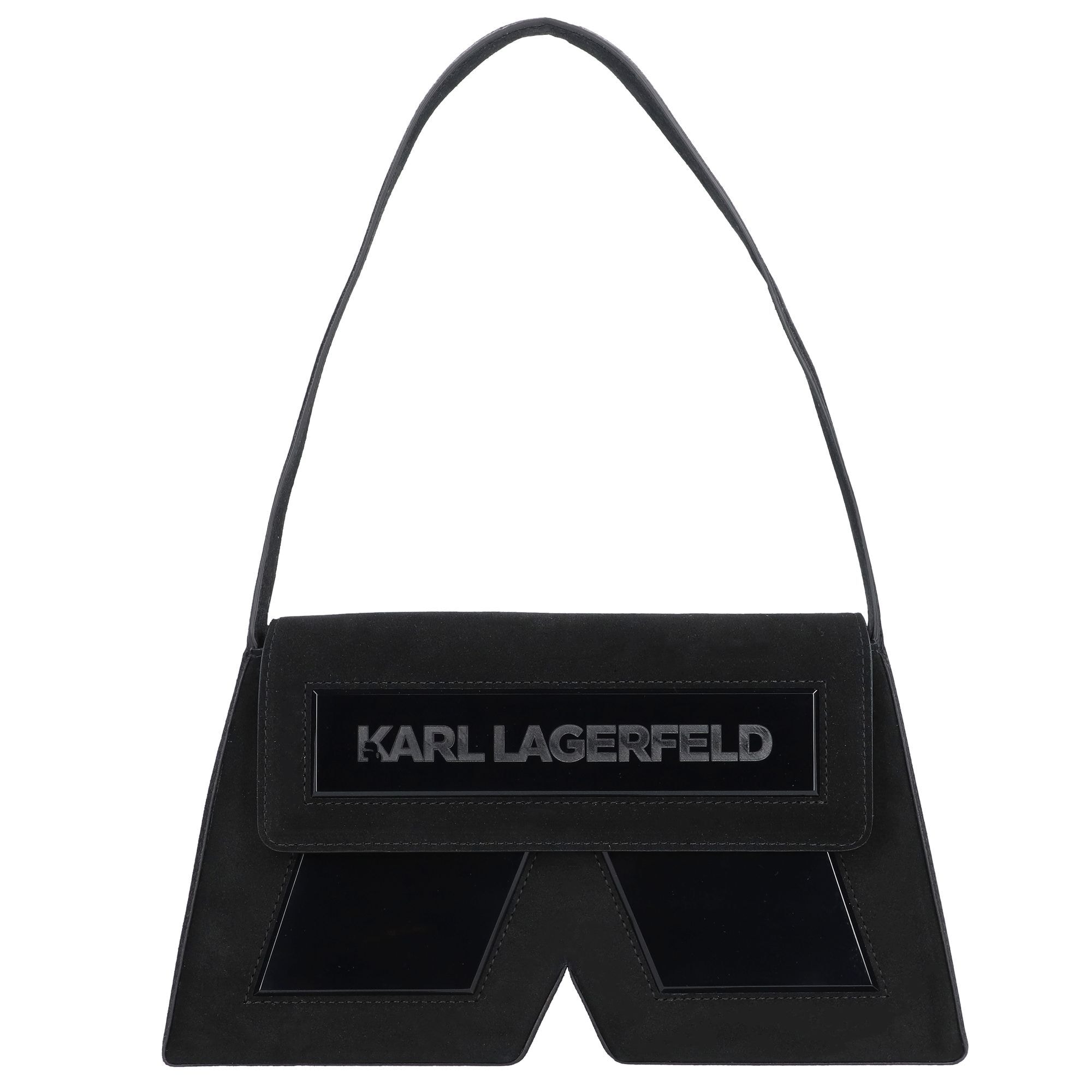 Karl Lagerfeld Torba za čez ramo  temno siva / črna