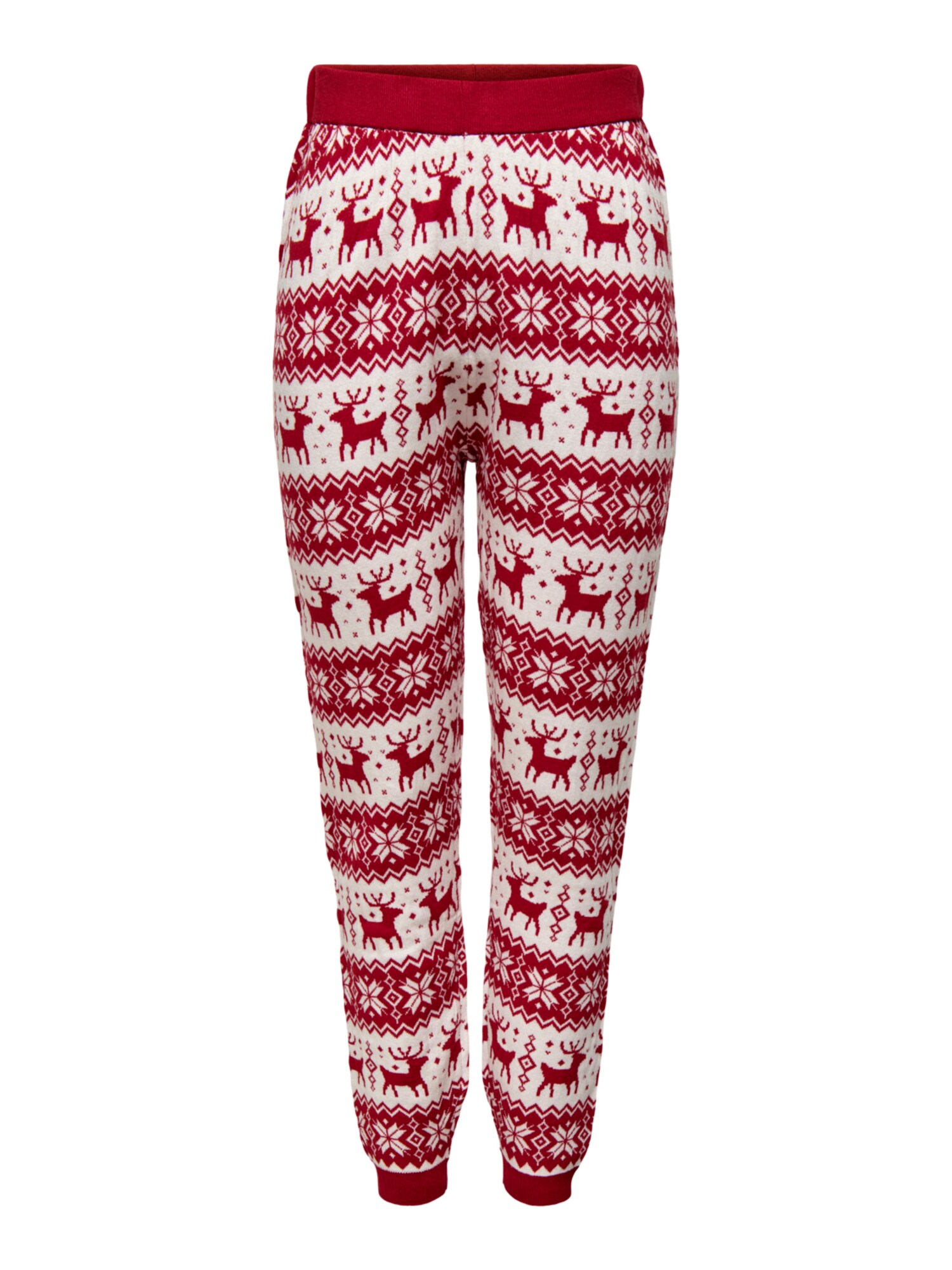 Only Petite Spodnji del pižame 'XMAS COMFY SNOWFLAKE'  rdeča / bela