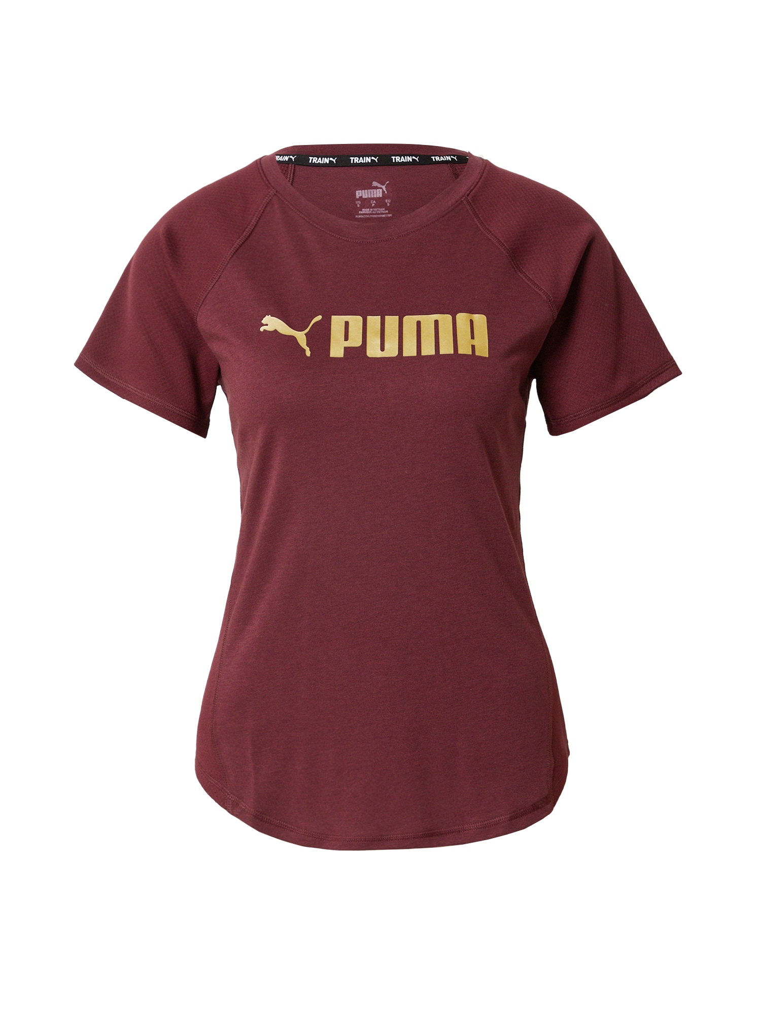 PUMA Funkcionalna majica  zlato-rumena / jagoda