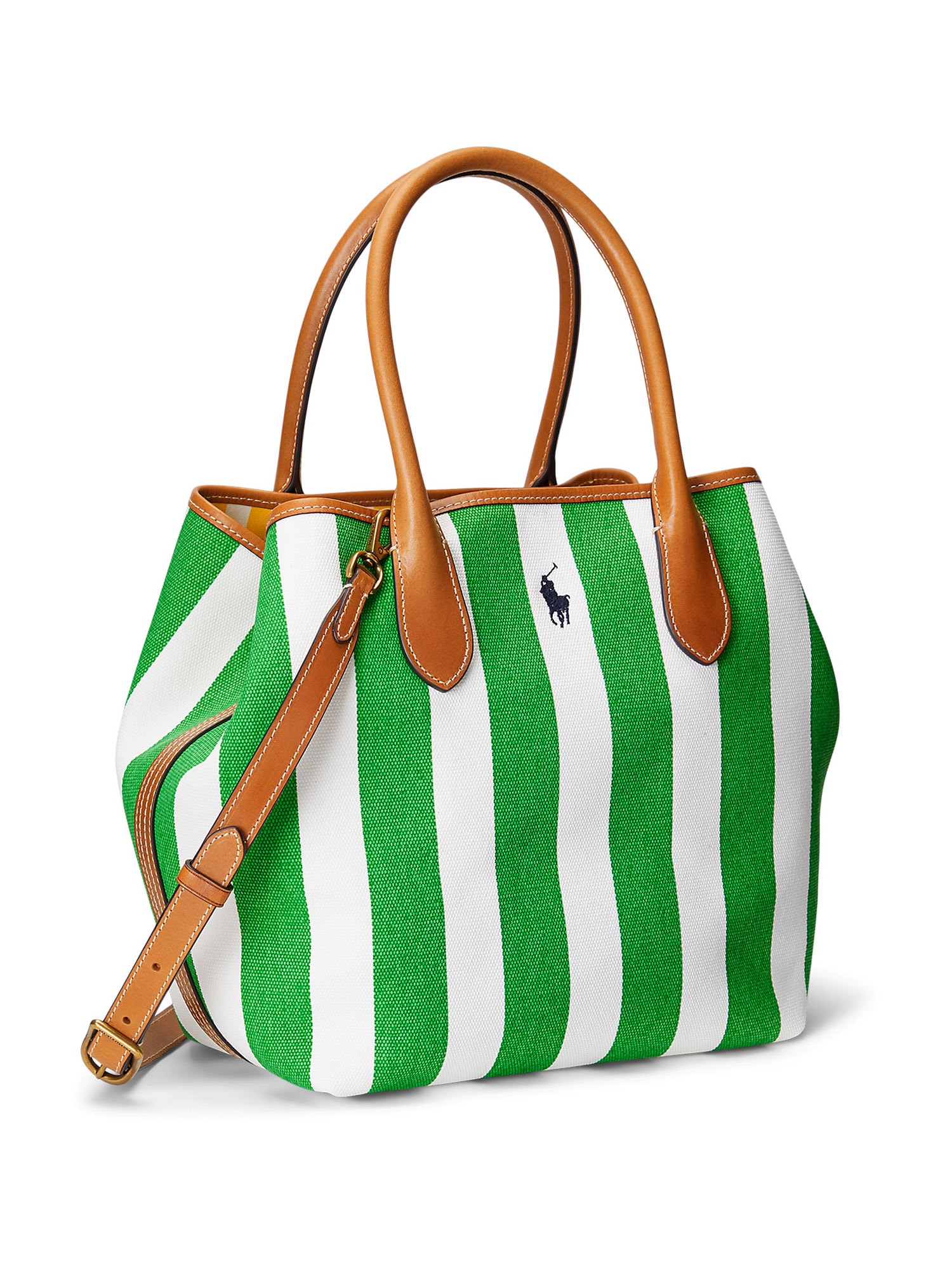 Polo Ralph Lauren Nakupovalna torba  zelena / bela