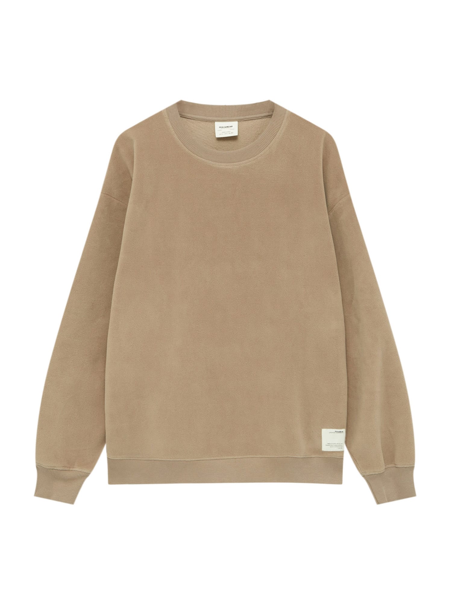 Pull&Bear Majica  temno bež / bela