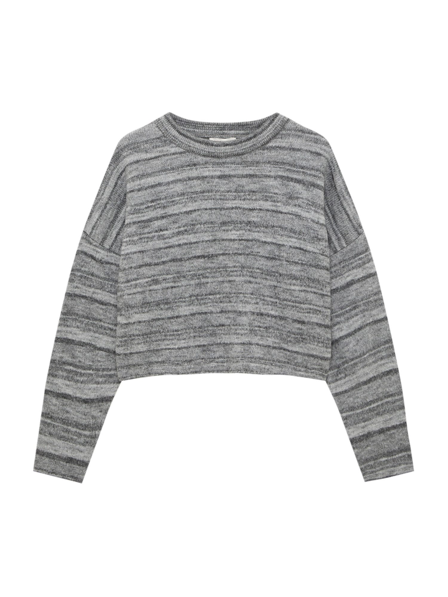 Pull&Bear Pulover  siva / antracit / temno siva