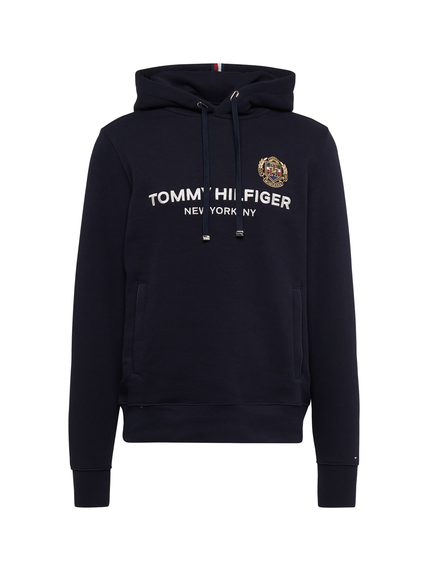 TOMMY HILFIGER Majica  bež / nočno modra / rdeča / bela