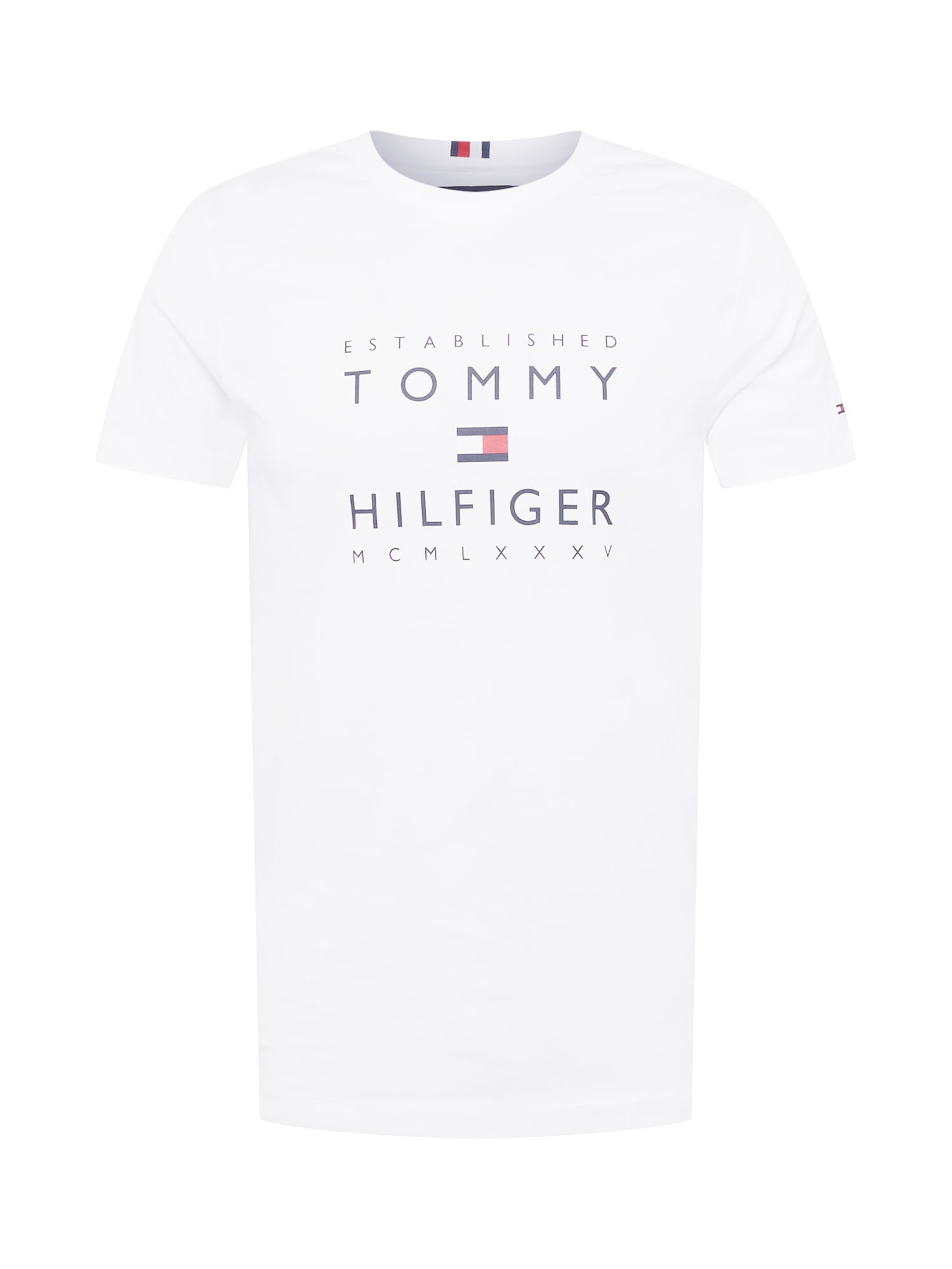 TOMMY HILFIGER Majica  mornarska / rdeča / bela