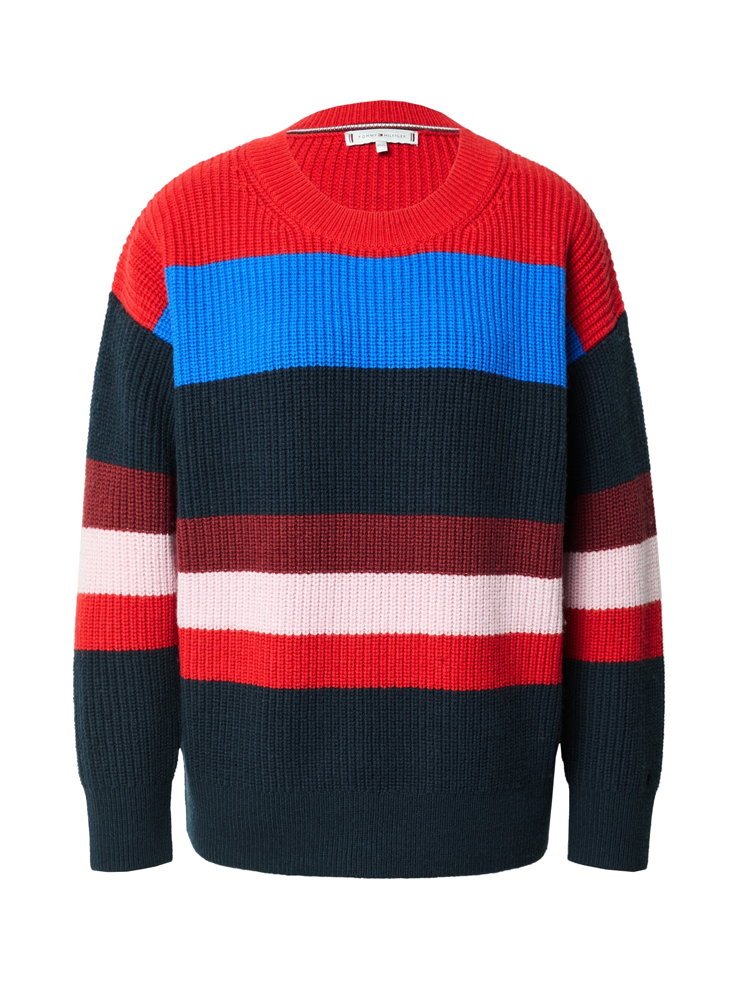 TOMMY HILFIGER Pulover  modra / nočno modra / roza / rdeča