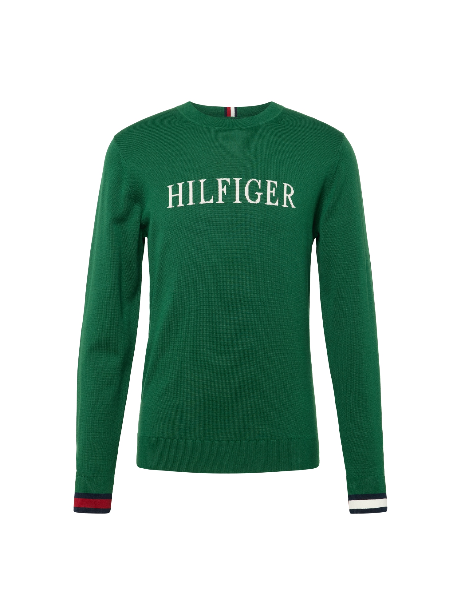 TOMMY HILFIGER Pulover  mornarska / zelena / rdeča / bela