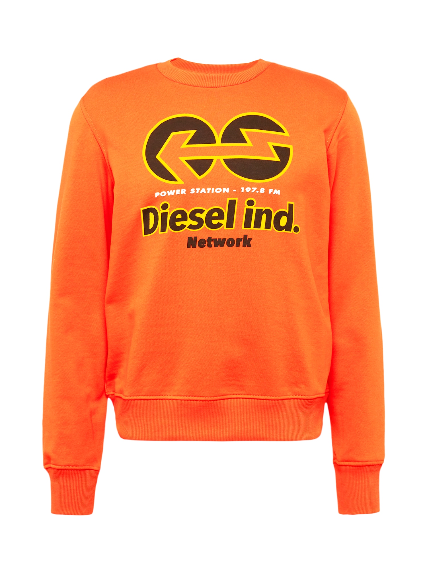 DIESEL Majica 'GINN'  rumena / temno oranžna / črna / bela