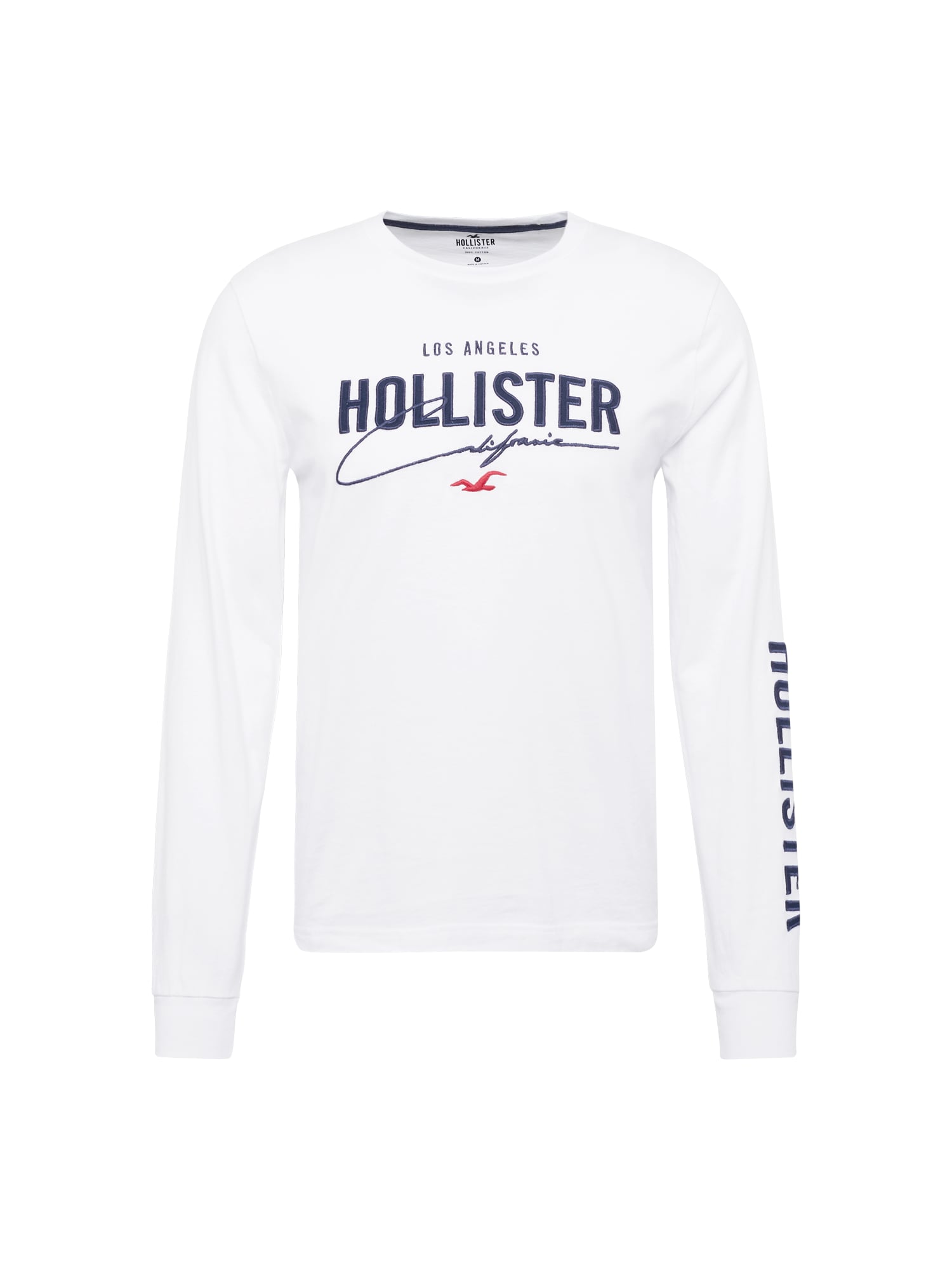 HOLLISTER Majica  temno modra / brusnica / bela