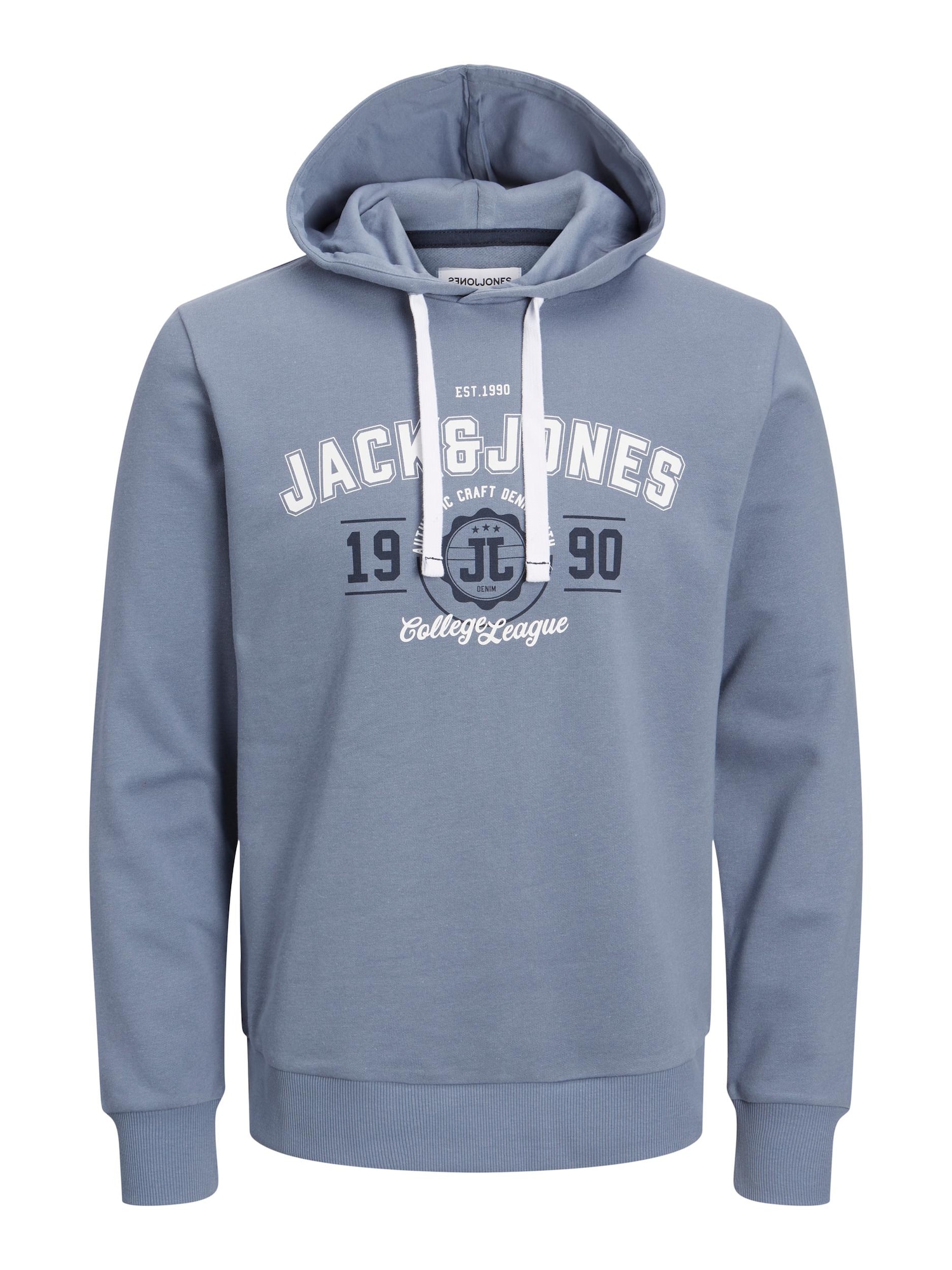 JACK & JONES Majica 'ANDY'  marine / golobje modra / bela