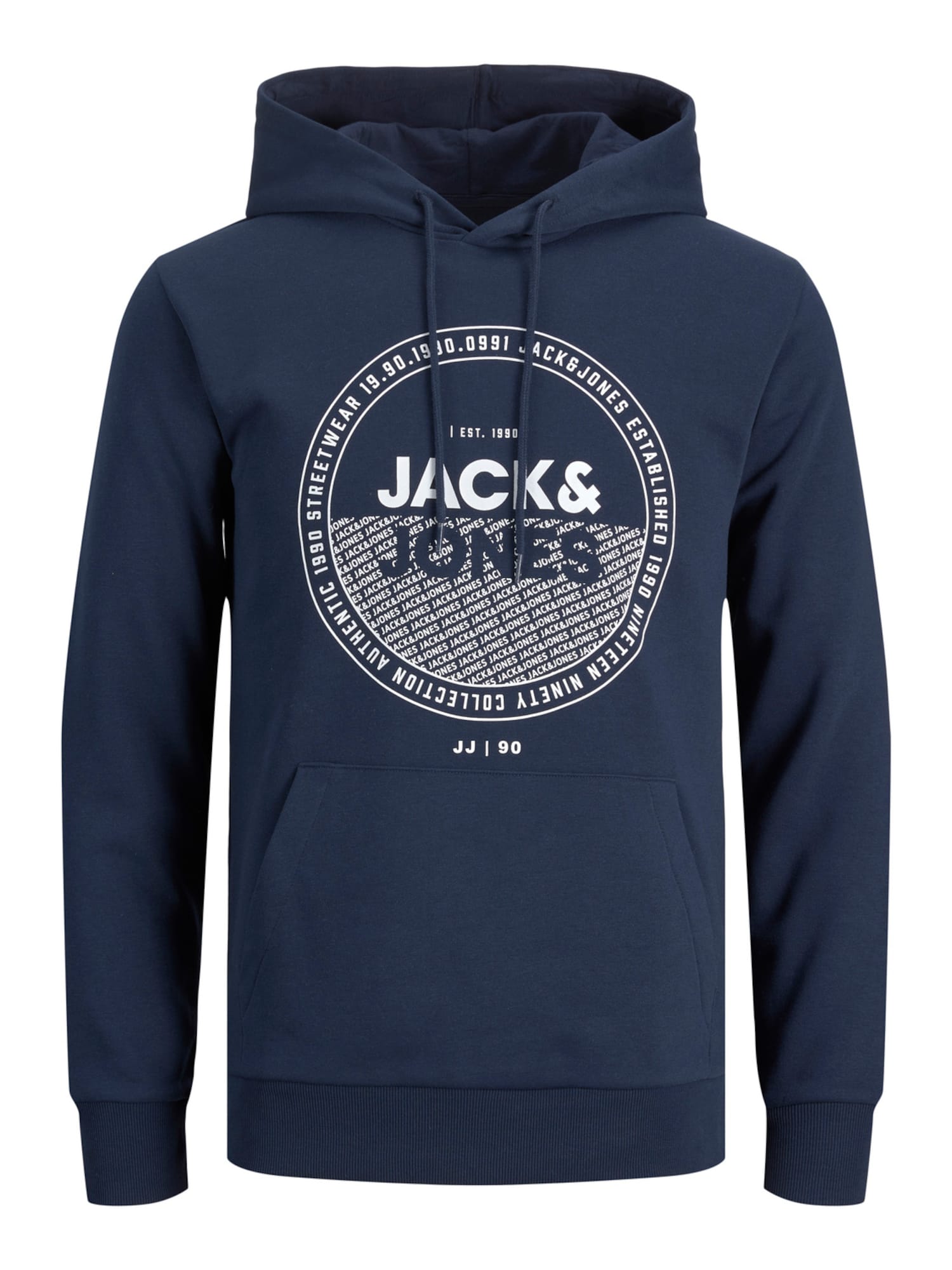 JACK & JONES Majica 'Ralf'  temno modra / bela