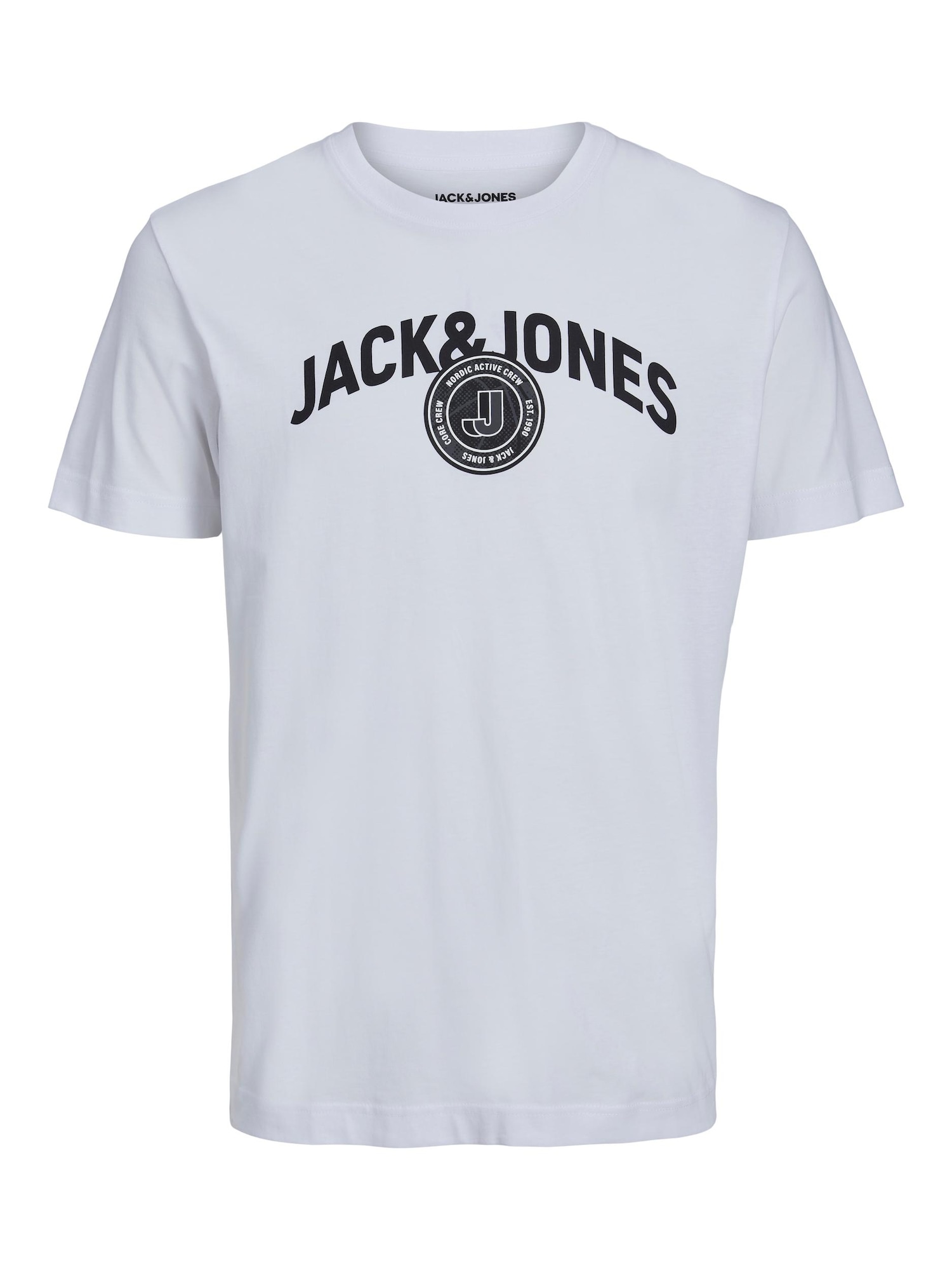 JACK & JONES Majica  črna / bela