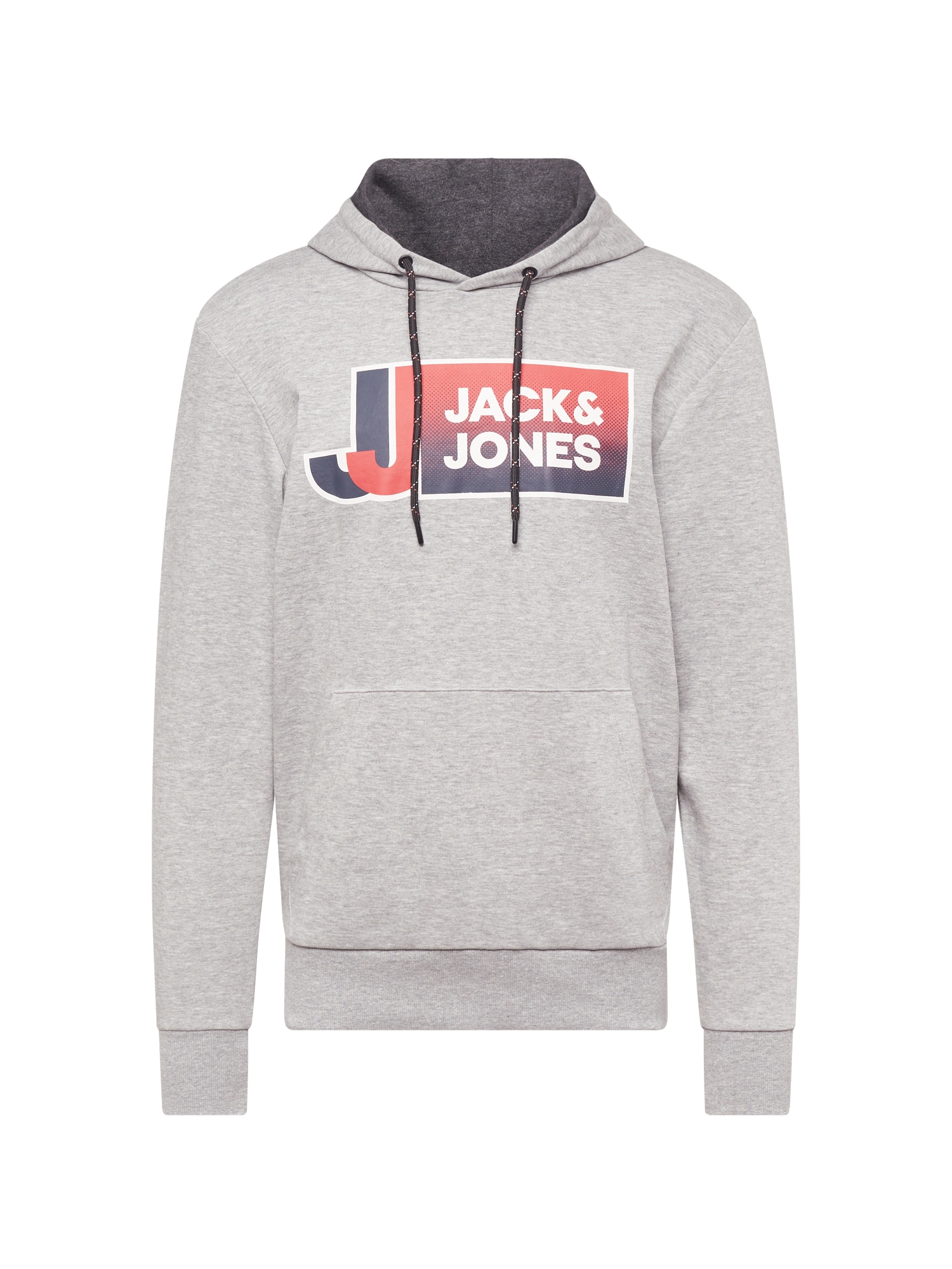 JACK & JONES Majica  mornarska / svetlo siva / pastelno rdeča