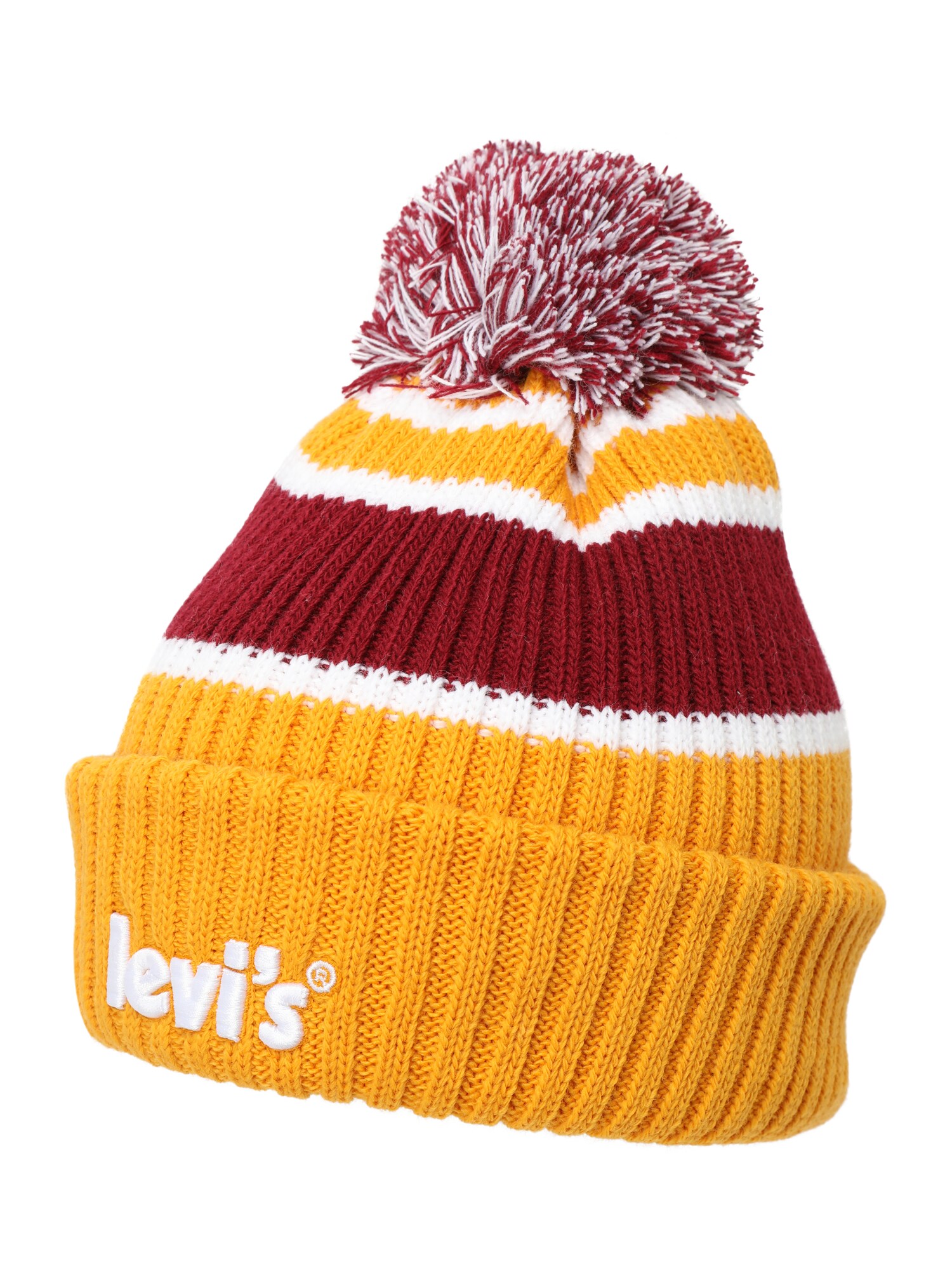 LEVI'S Kape 'HOLIDAY BEANIE'  med / bordo / bela