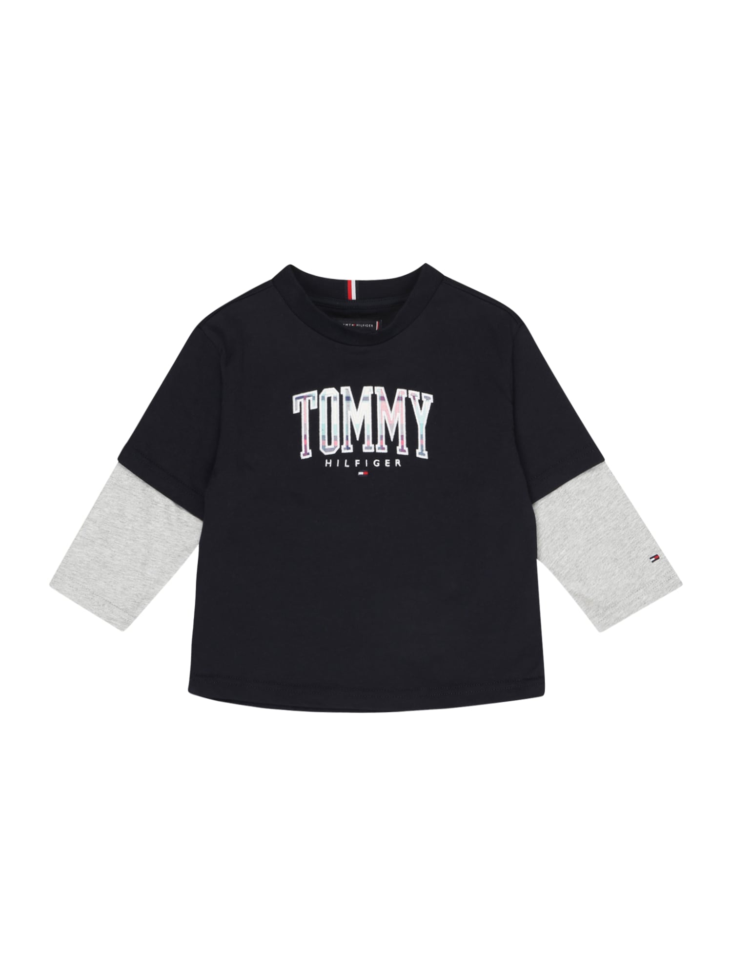 TOMMY HILFIGER Majica 'TARTAN'  temno modra / mešane barve