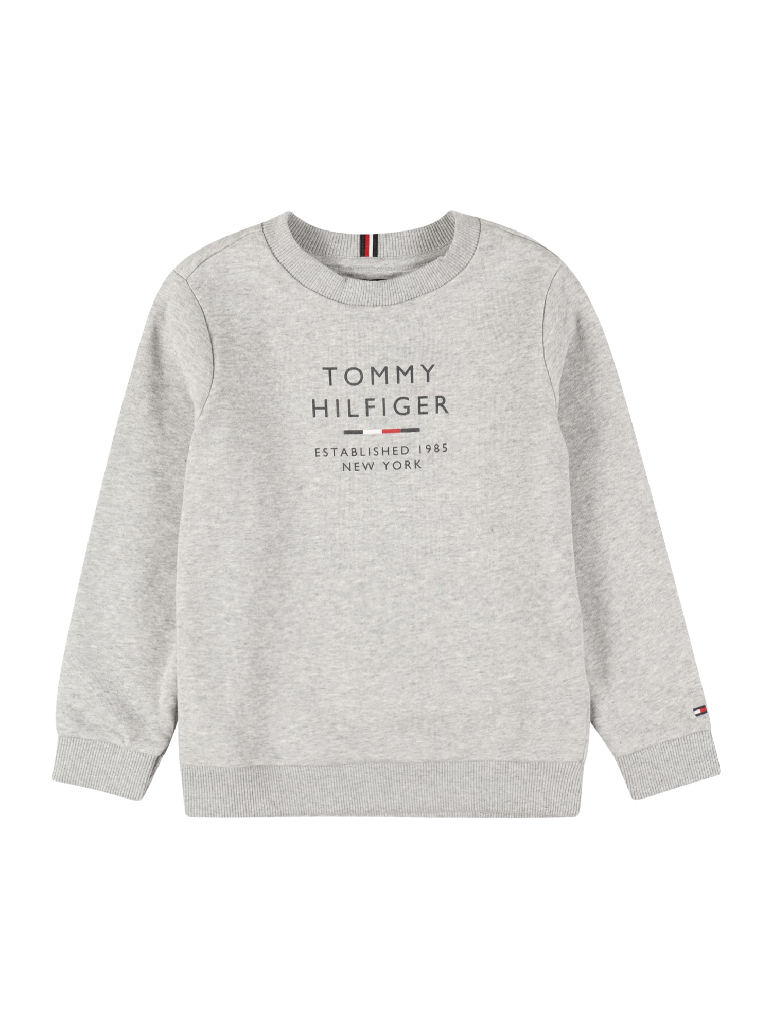 TOMMY HILFIGER Majica  mornarska / grafit / pegasto siva / rdeča