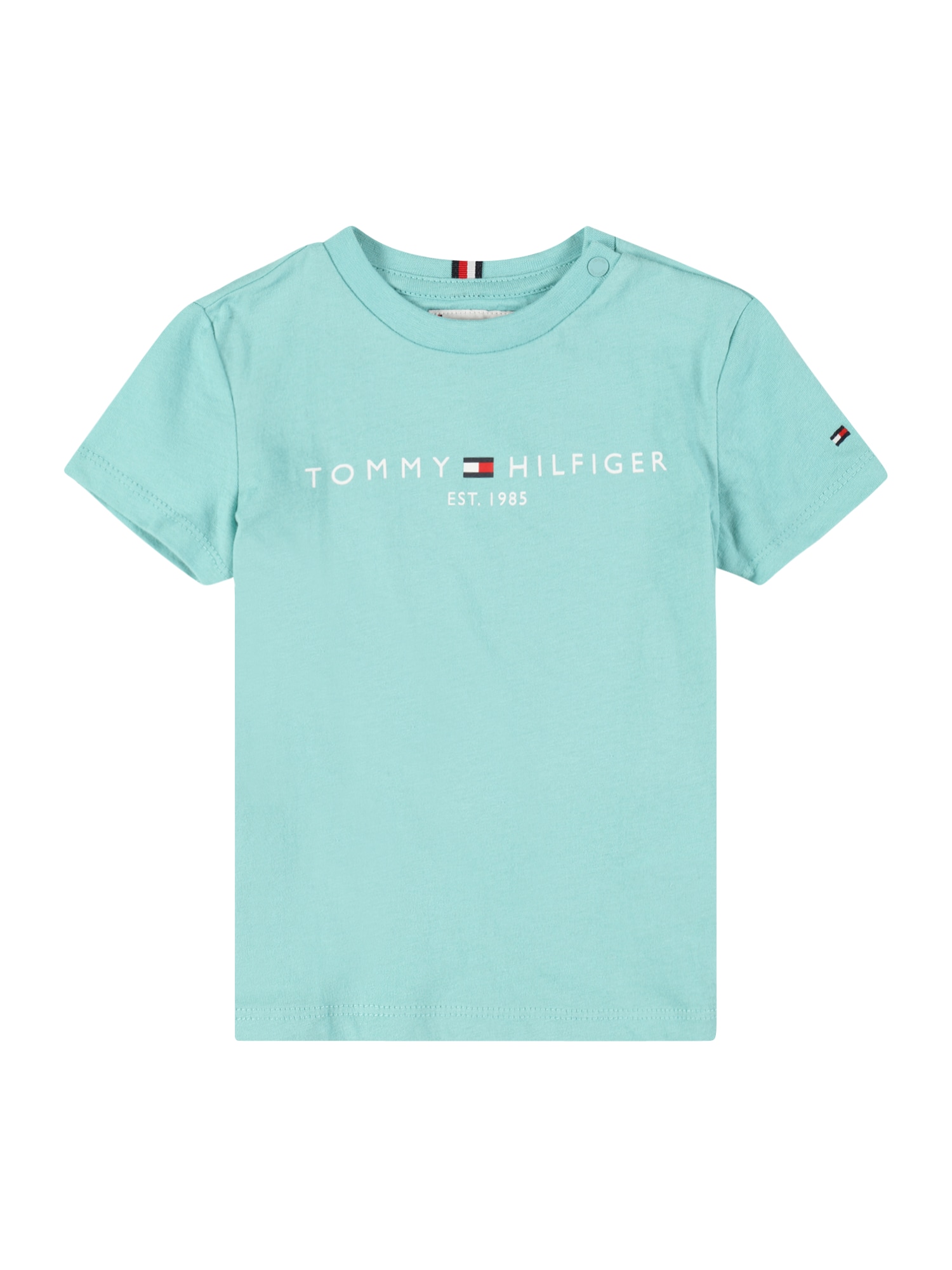 TOMMY HILFIGER Majica  mornarska / voda / rdeča / bela