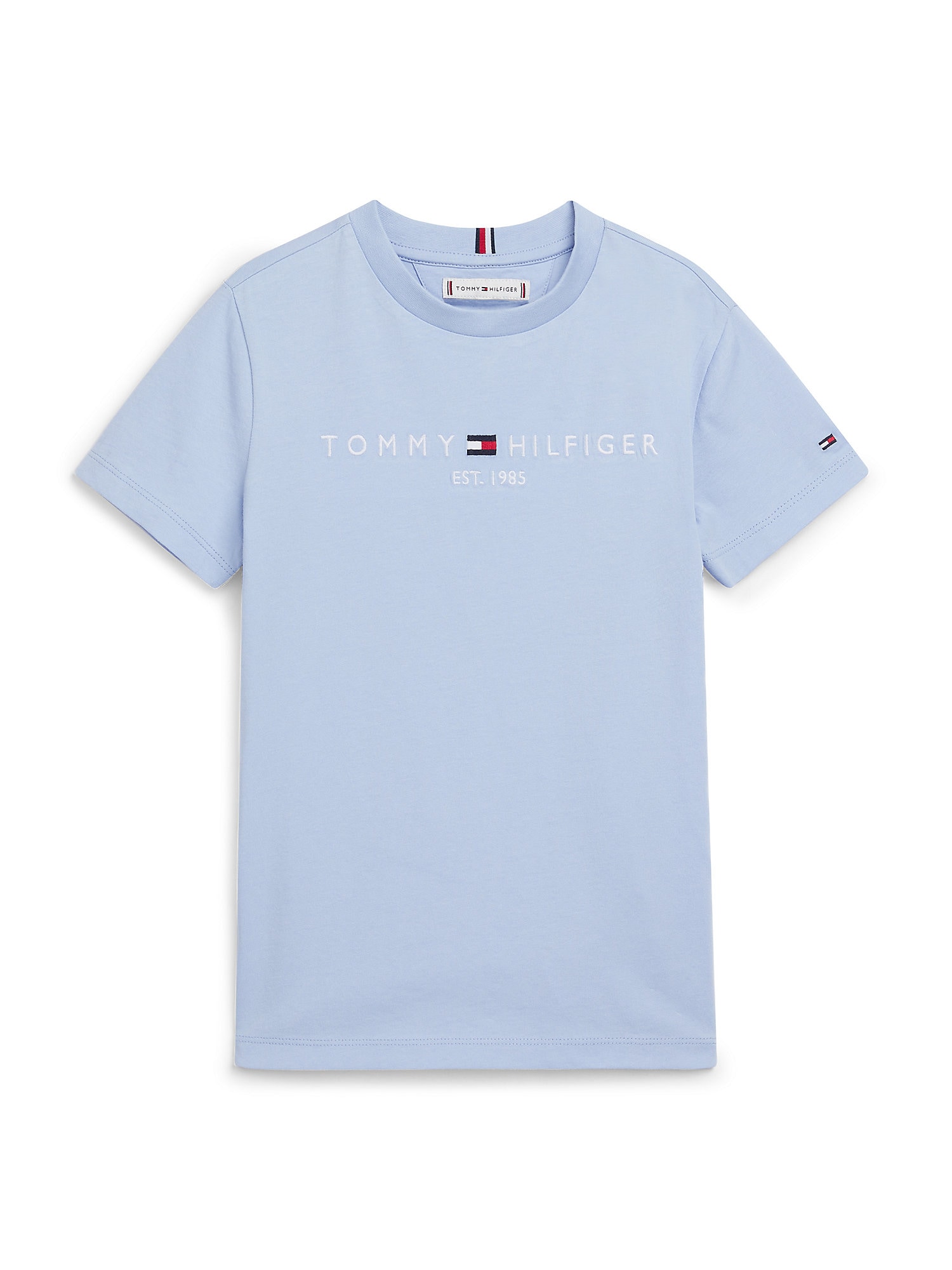 TOMMY HILFIGER Majica  nočno modra / svetlo modra / rdeča / bela