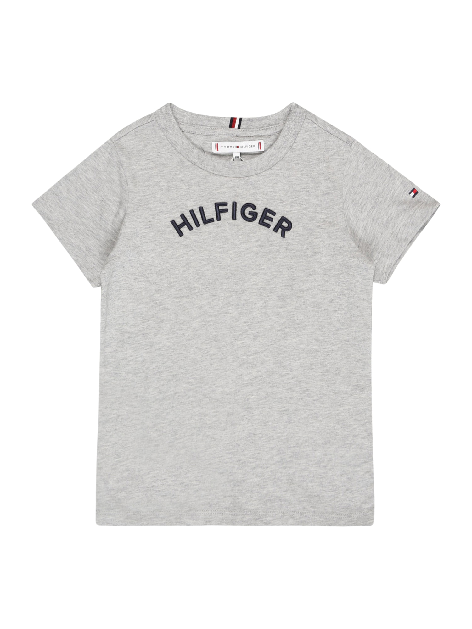 TOMMY HILFIGER Majica  pegasto siva / črna