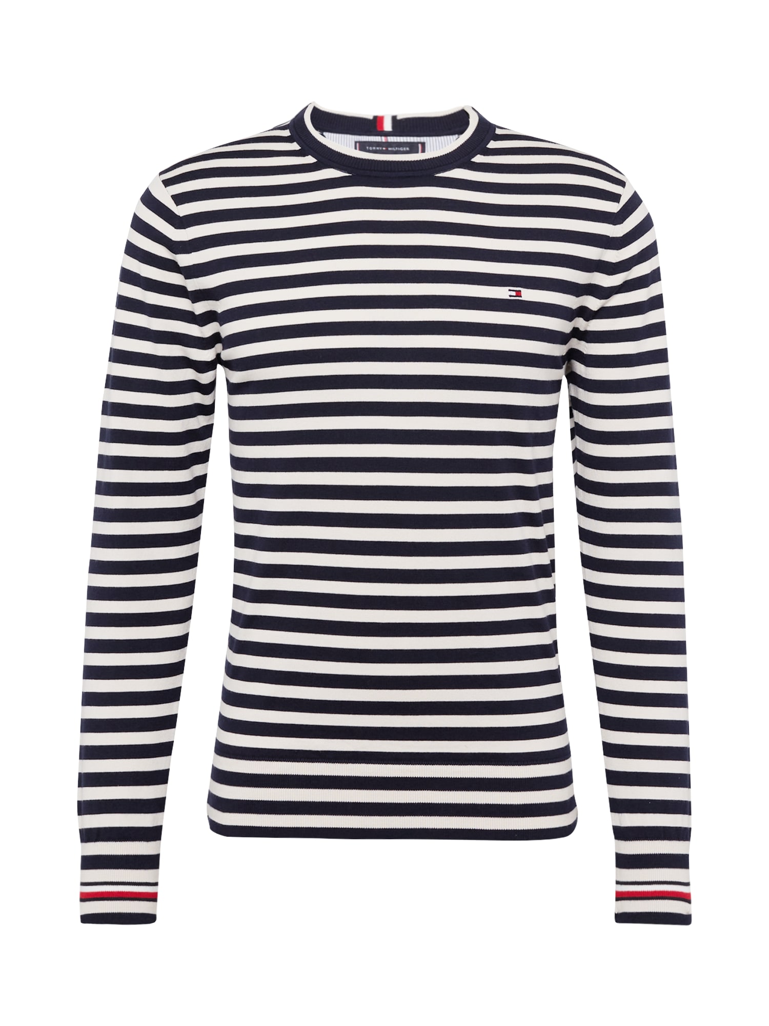 TOMMY HILFIGER Pulover  mornarska / ognjeno rdeča / bela